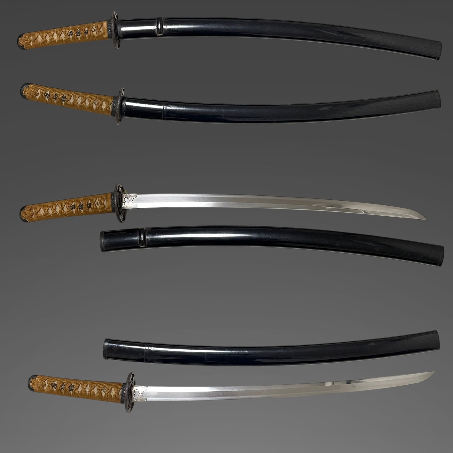Long Wakizashi, Rare style Silver cover Habaki, Edo period mumei