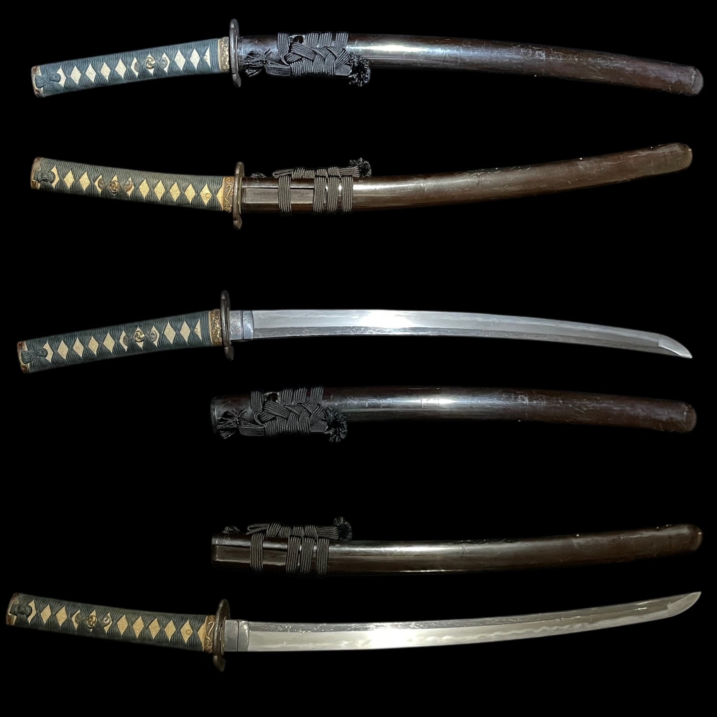 Nagahisa 長久 signed WAKIZASHI, Togari Gunome 尖互目 Hamon, Edo period