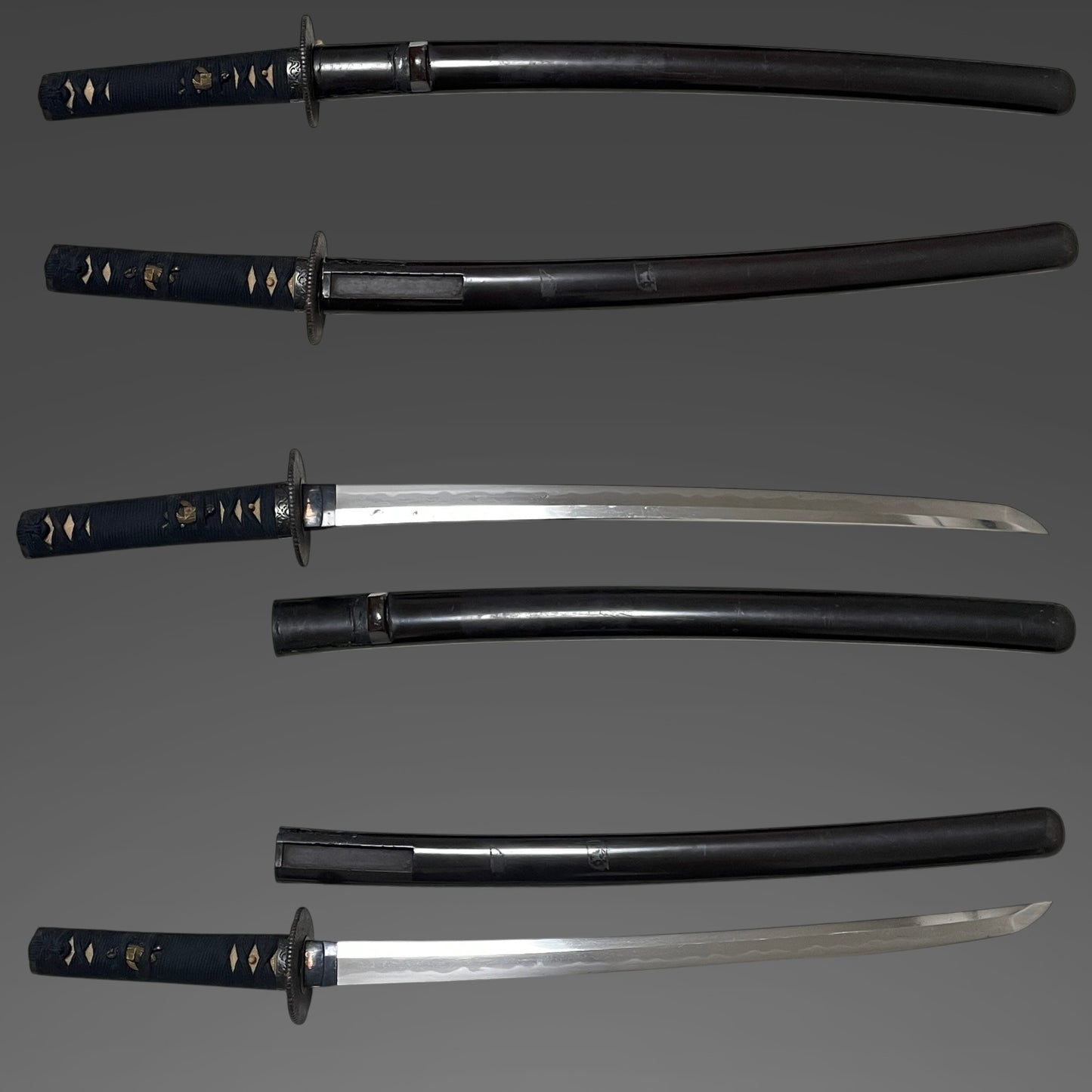 Short Wakizashi, Amidayasuri Tsuba, Edo period mumei