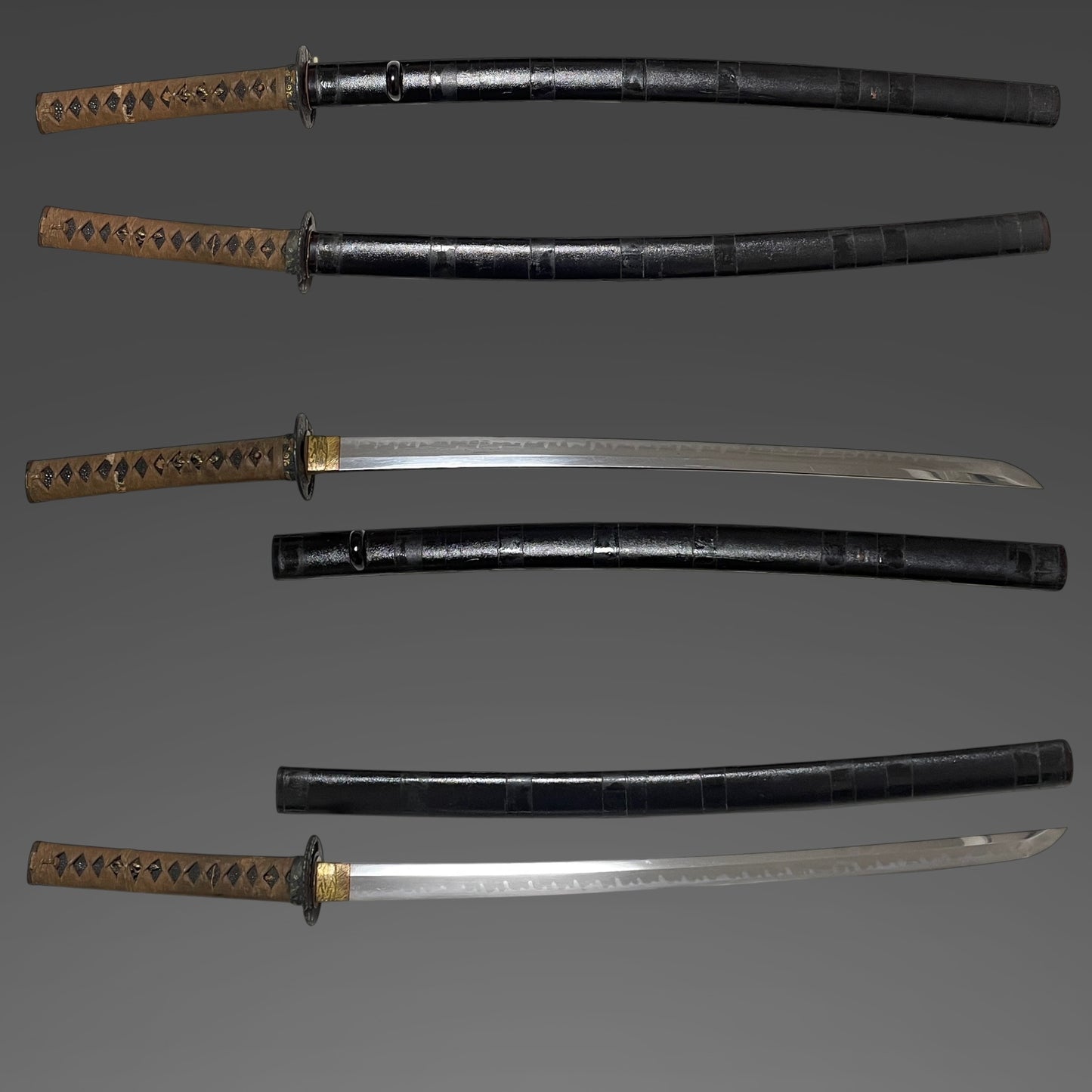Gunomechoji-Hamon 互目丁子刃文 Long Wakizashi, Edo period mumei