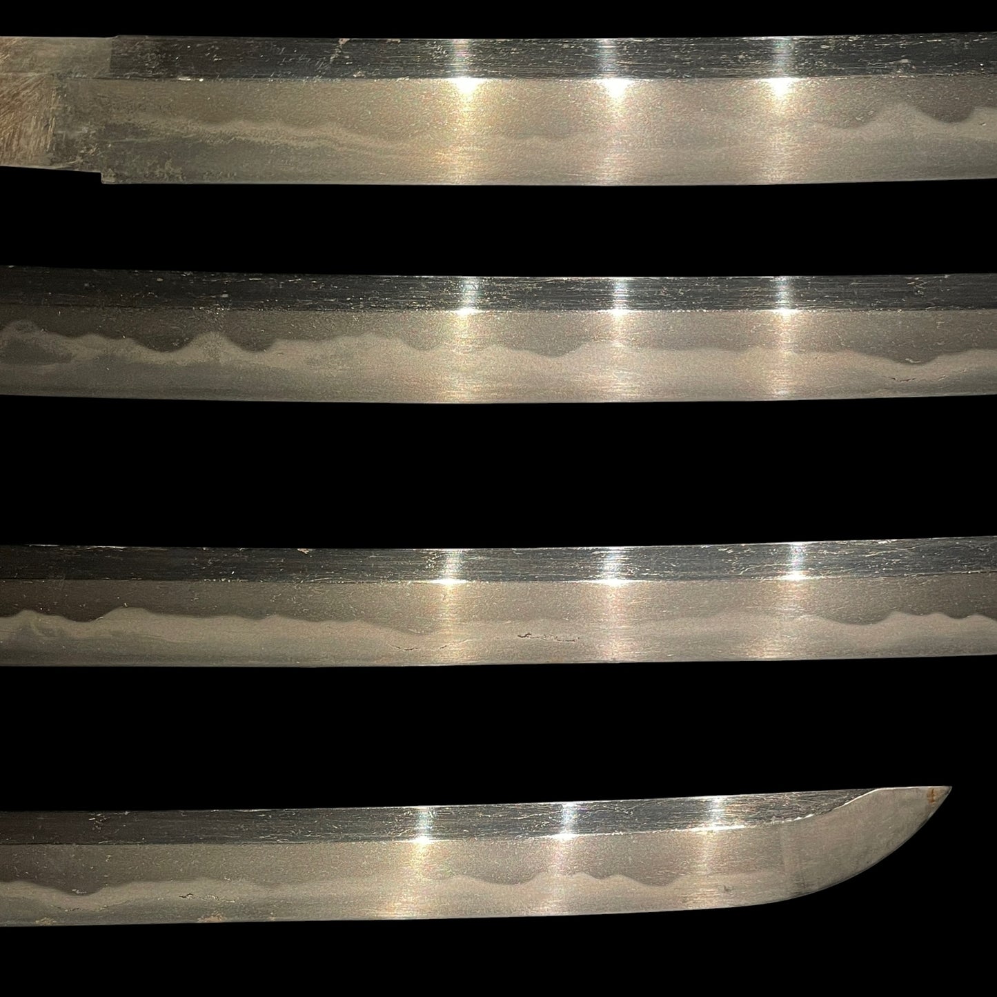 Short Wakizashi, Purple Tsukamaki, Peas Menuki, Edo period mumei