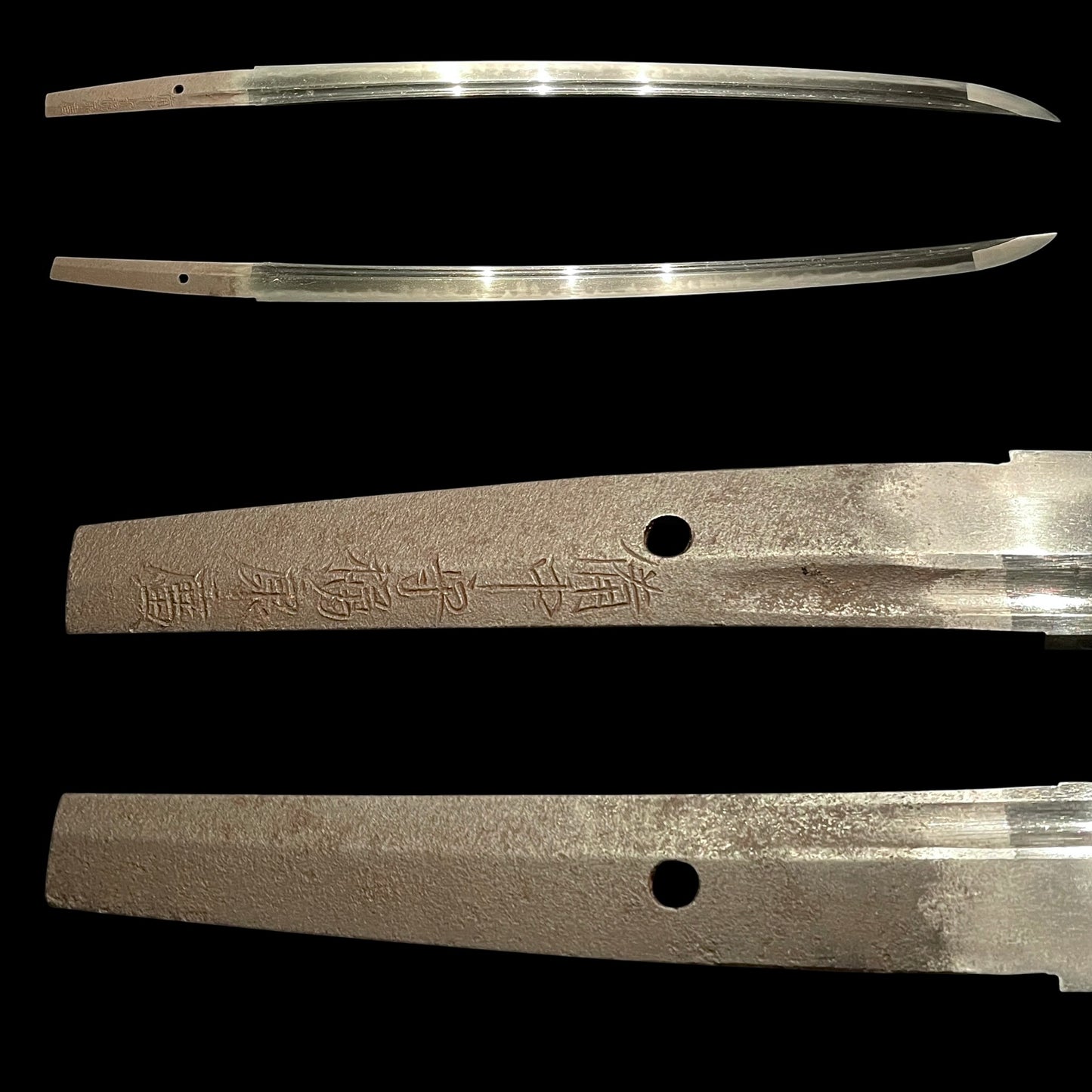 Ookissaki 大切先, Bicchunokami Tachibana Yasuhiro 備中守橘康廣 signed, Long Wakizashi, Edo period