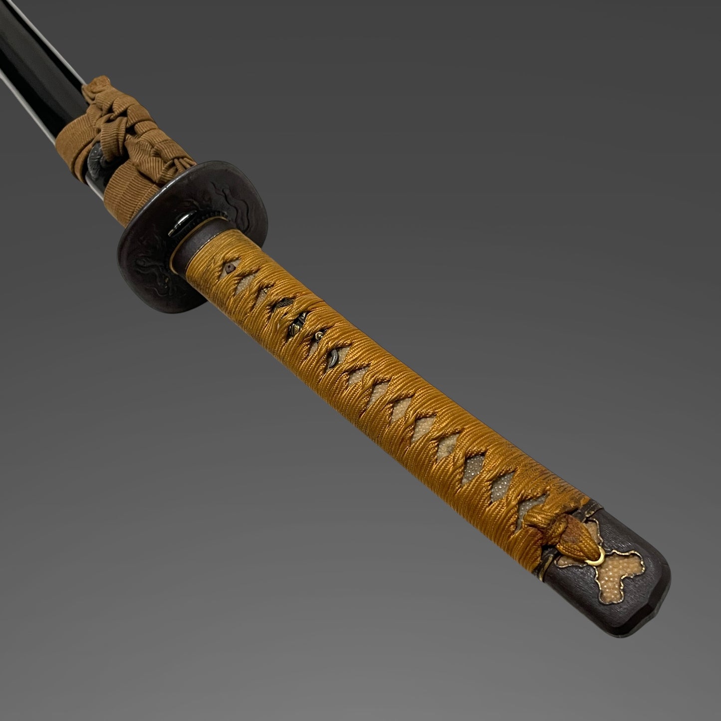Dragon Tsuba Long KATANA, Late Edo period mumei, Bakumatsu era