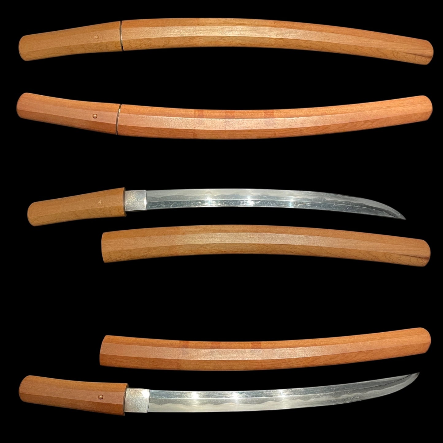 Shobuzukuri 菖蒲造り Wakizashi, Oonotare-Hamon, Edo period mumei