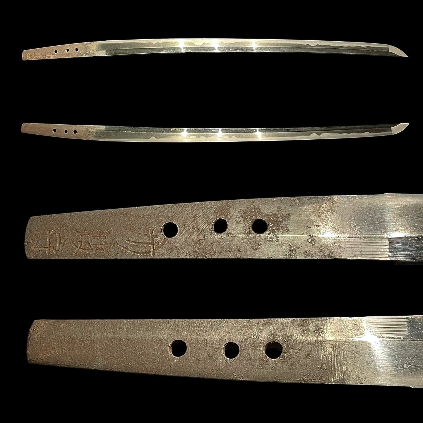 Tanbanokami 丹波守 signed Wakizashi, Sudareba 簾刃, Early Edo period