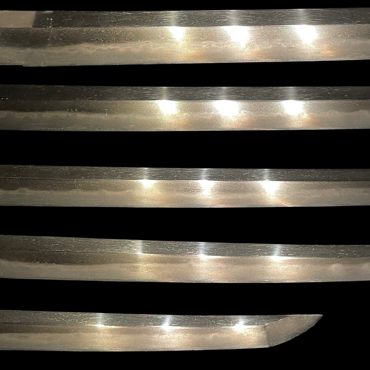 Togari-Gunome Hamon 尖互目刃文 Long Wakizashi in Shirasaya, Edo period mumei