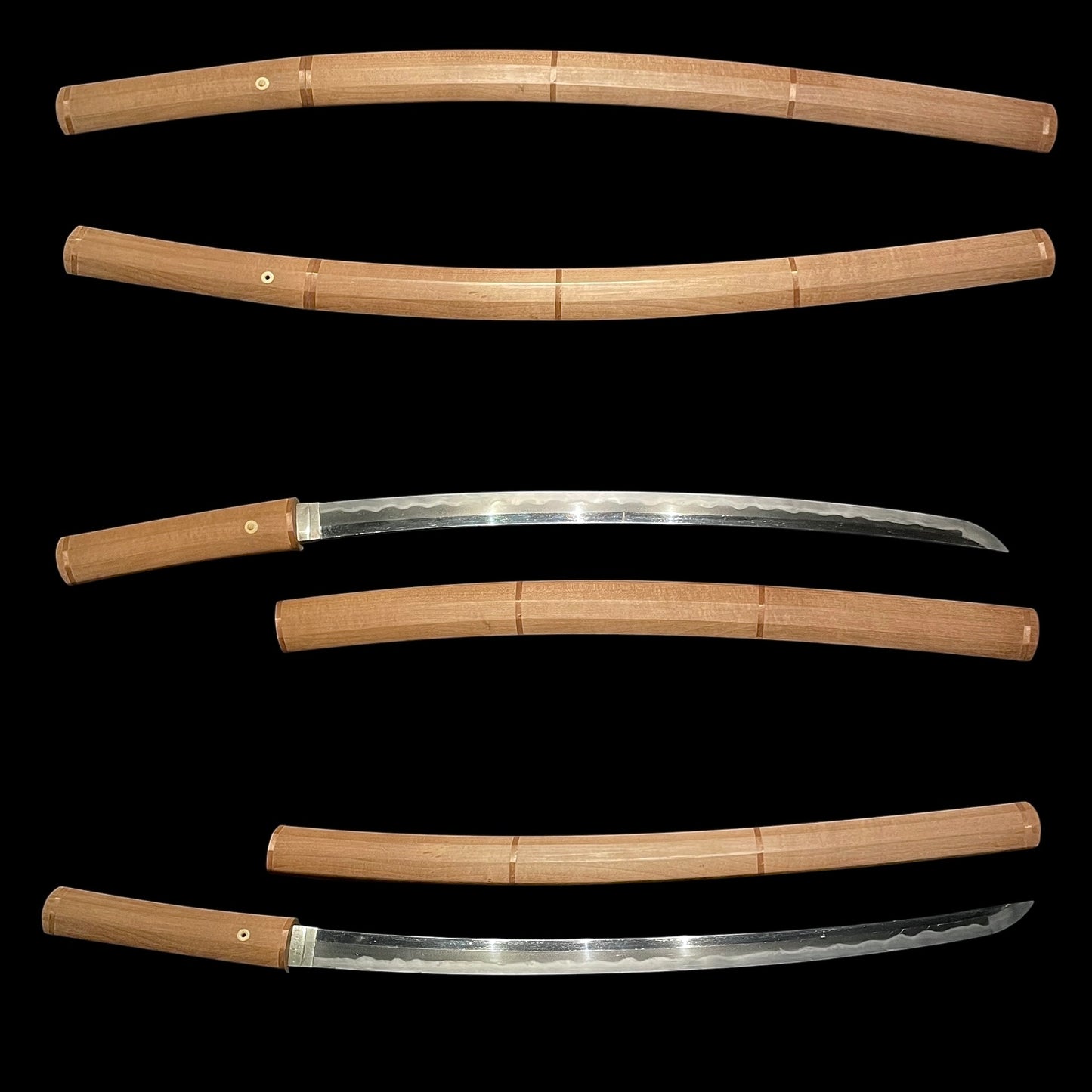 Astonishing Hamon Long Wakizashi, Edo period mumei