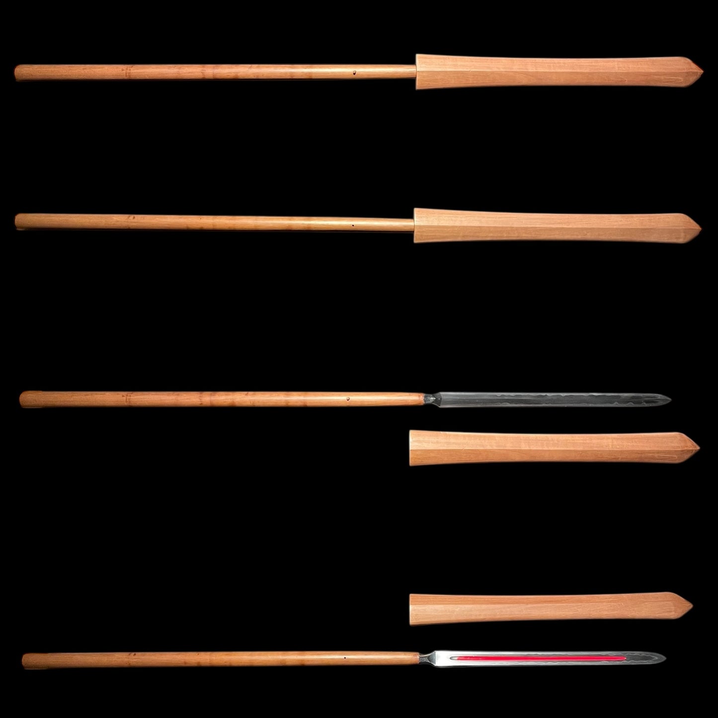 Oomiyrai 大身槍, Long Hirasankaku Yari 平三槍, Gunome-Hamon 互目刃文, Edo period mumei