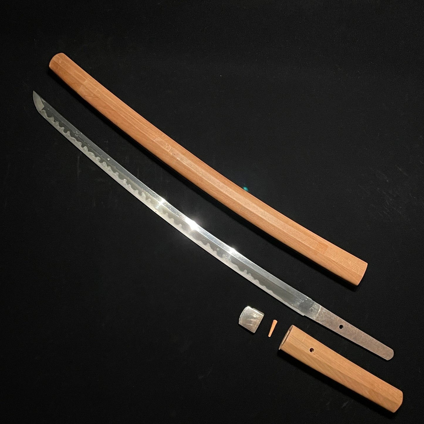 Bizenkoku Osafune Sukesada 備前國長舩祐定 signed WAKIZASHI, Gunome Choji Hamon