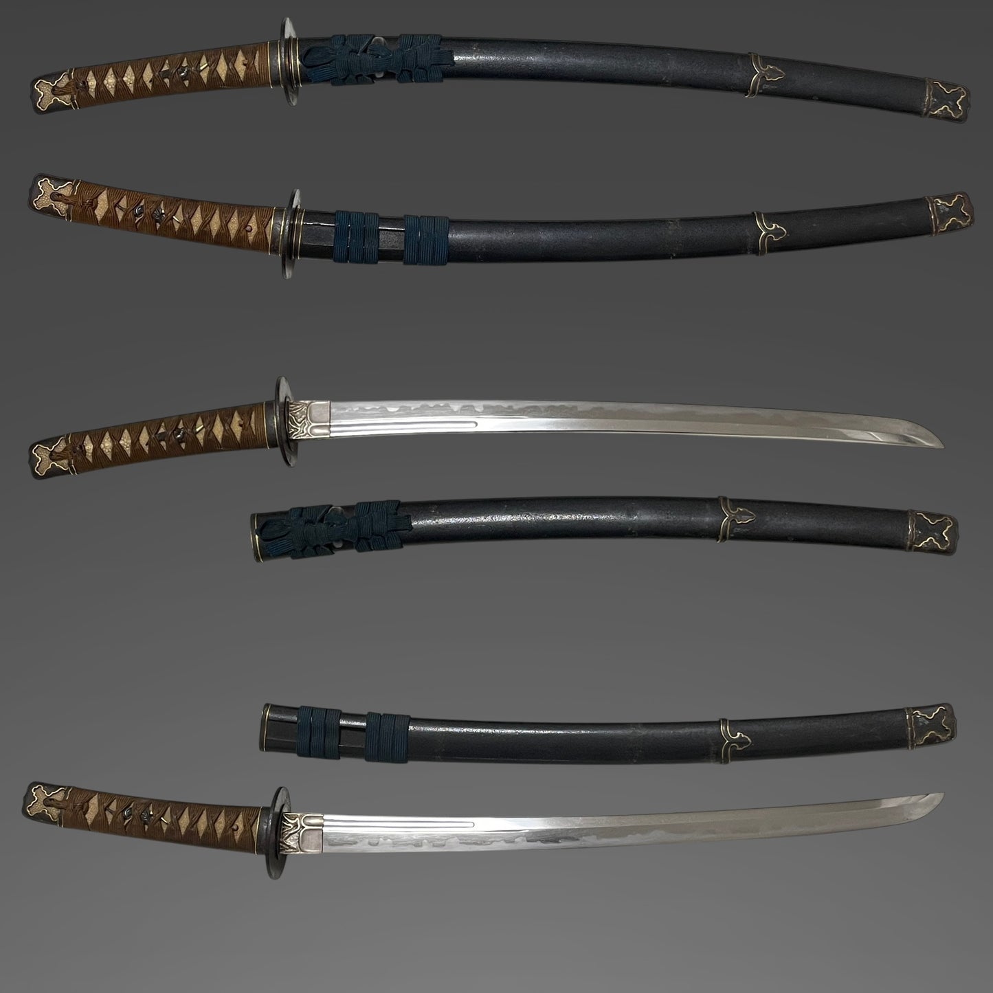 Bat Menuki 蝙蝠目貫, Handachi-Koshirae 半太刀拵 Wakizashi, Edo period mumei