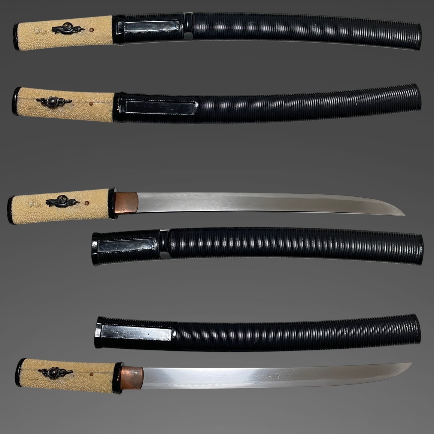 Norimitsu 則光 signed, Sendankizami-Saya 千段刻鞘 Aikuchi Koshirae, Sunnobi TANTO, Edo period