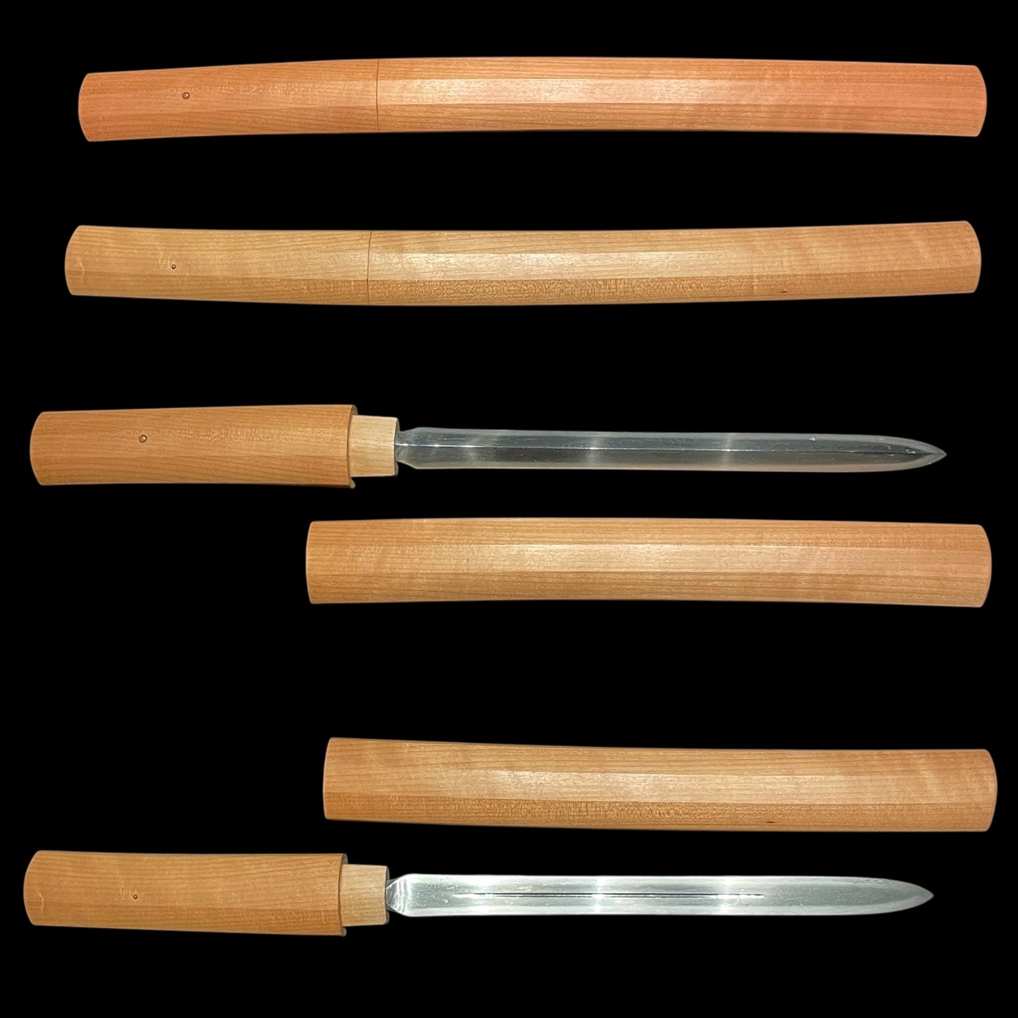 Kunisuke 国助 signed Hirasankaku-Yari 平三角槍, Sword Style Shirasaya, Edo period