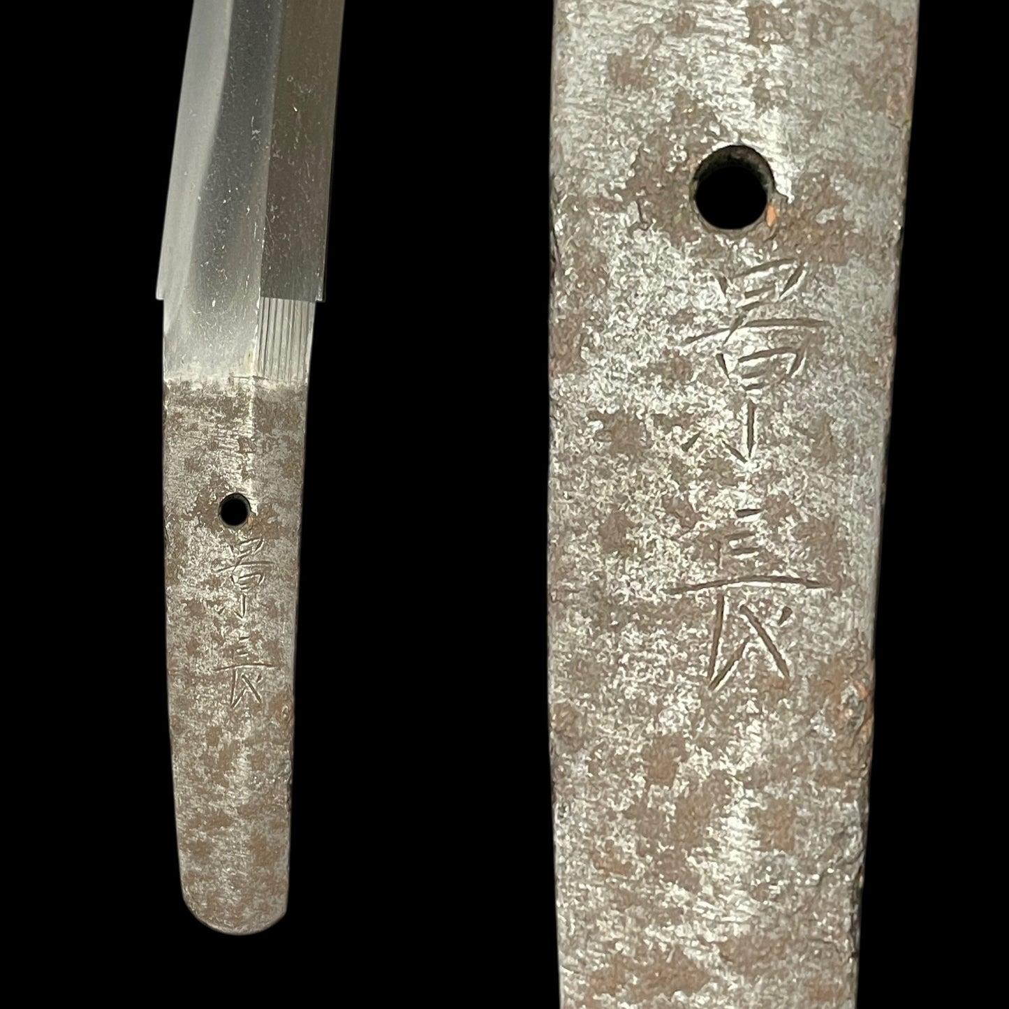 OOKISSAKI 大切先 Wakizashi, Kanenaga 兼長 signed, Wide Blade, Edo period