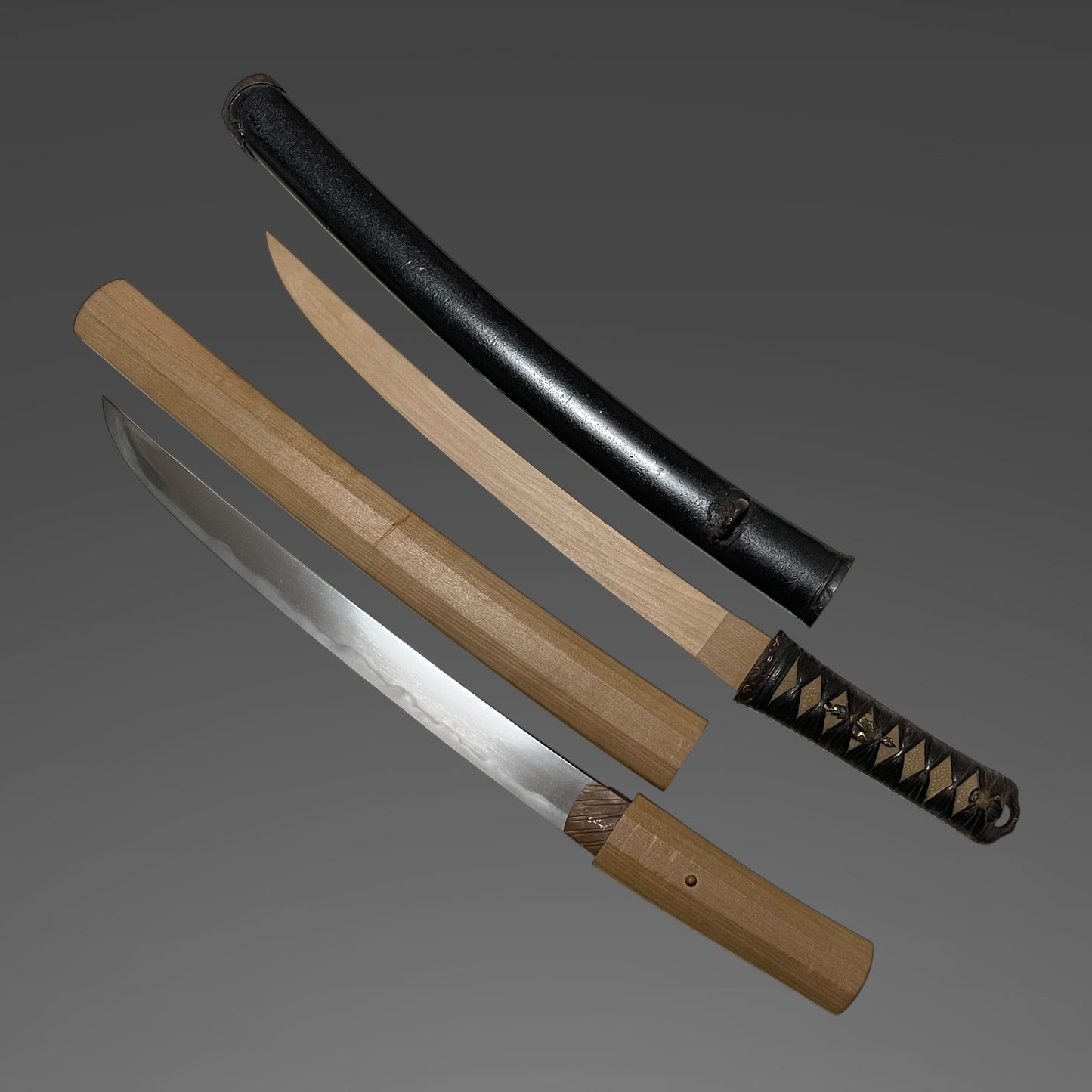 Aikuchi Koshirae 合口拵, Sunnobi-TANTO 寸延短刀, Iro Fittings, Edo period mumei