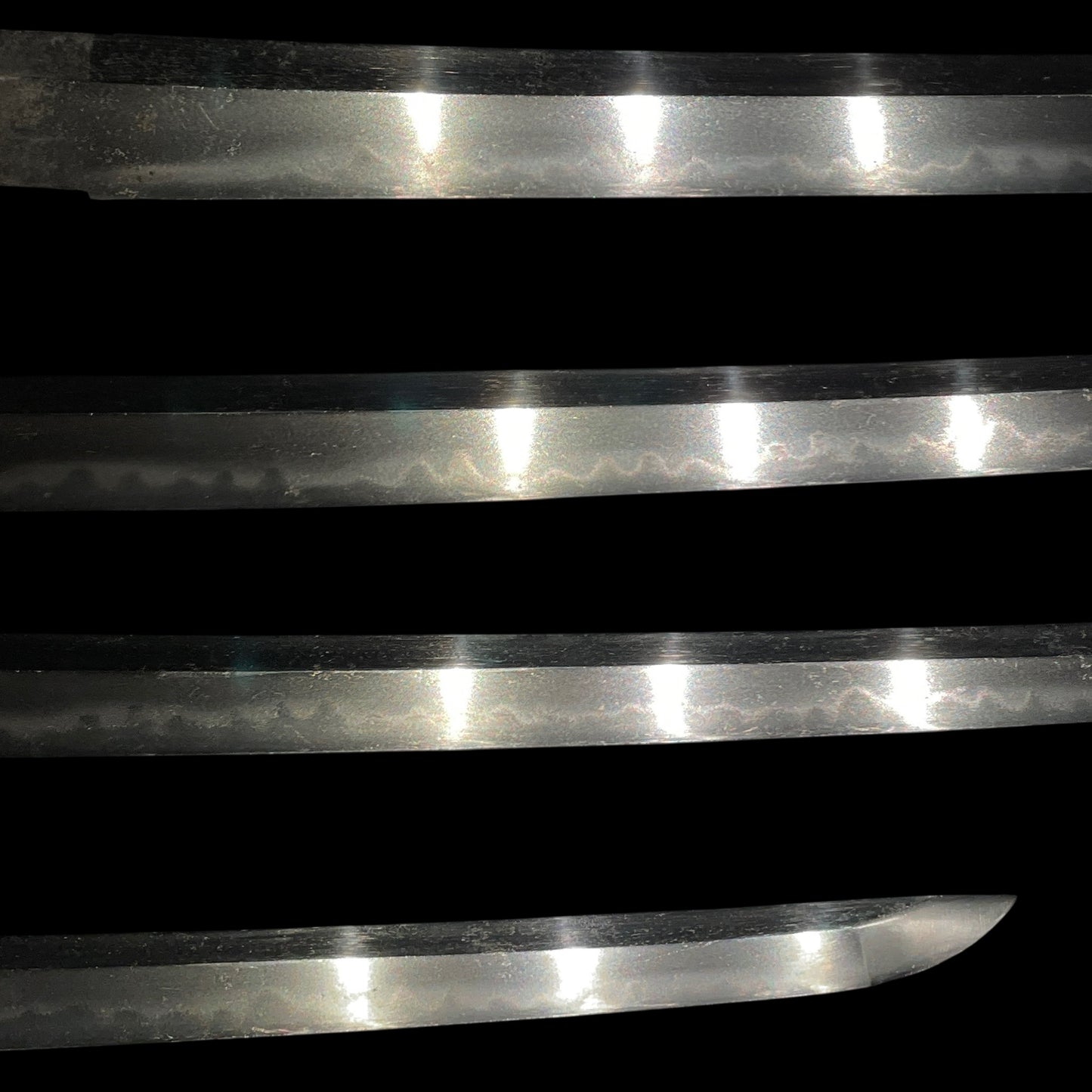 Togarigunome 尖互目 Hamon Wakizashi, Edo period mumei, Aozaya