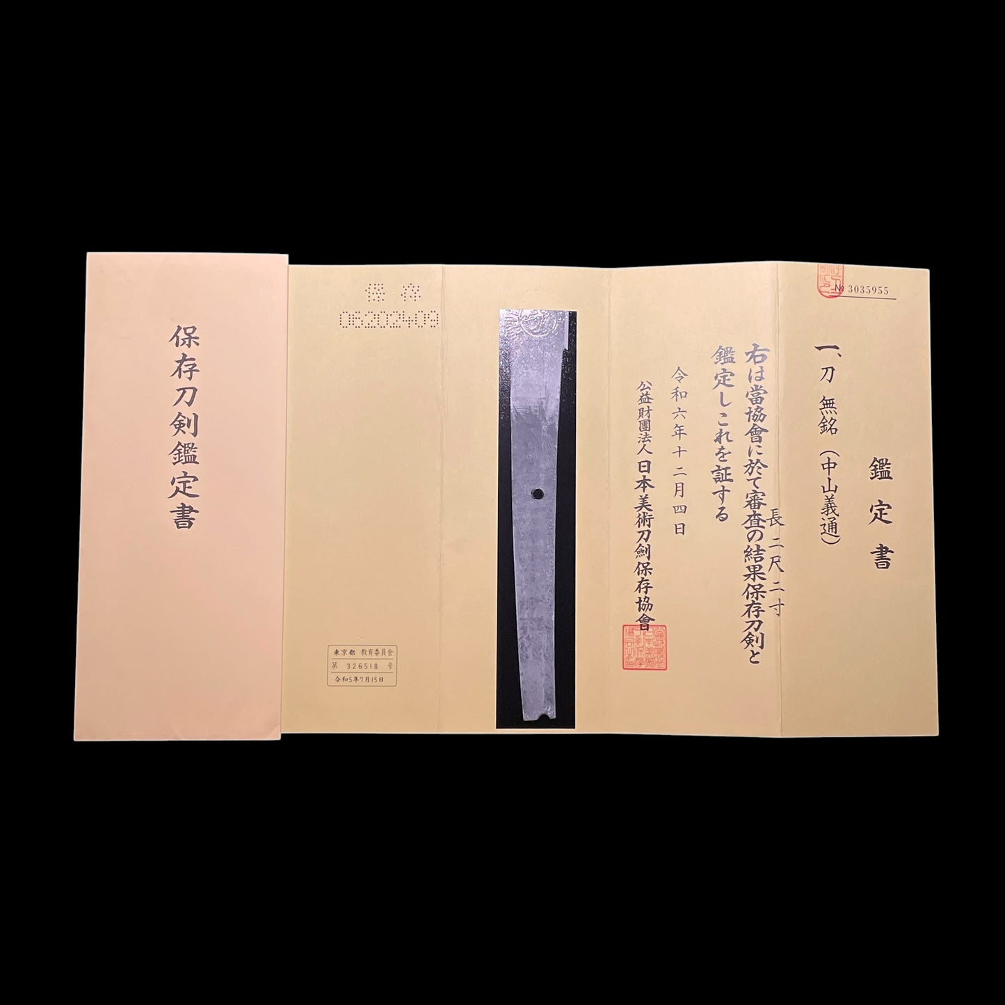 Oohadamono 大肌物, Ikkansai Nakayama Yoshimichi 一貫斉中山義通 KATANA, Wide and Thick blade, Late Edo