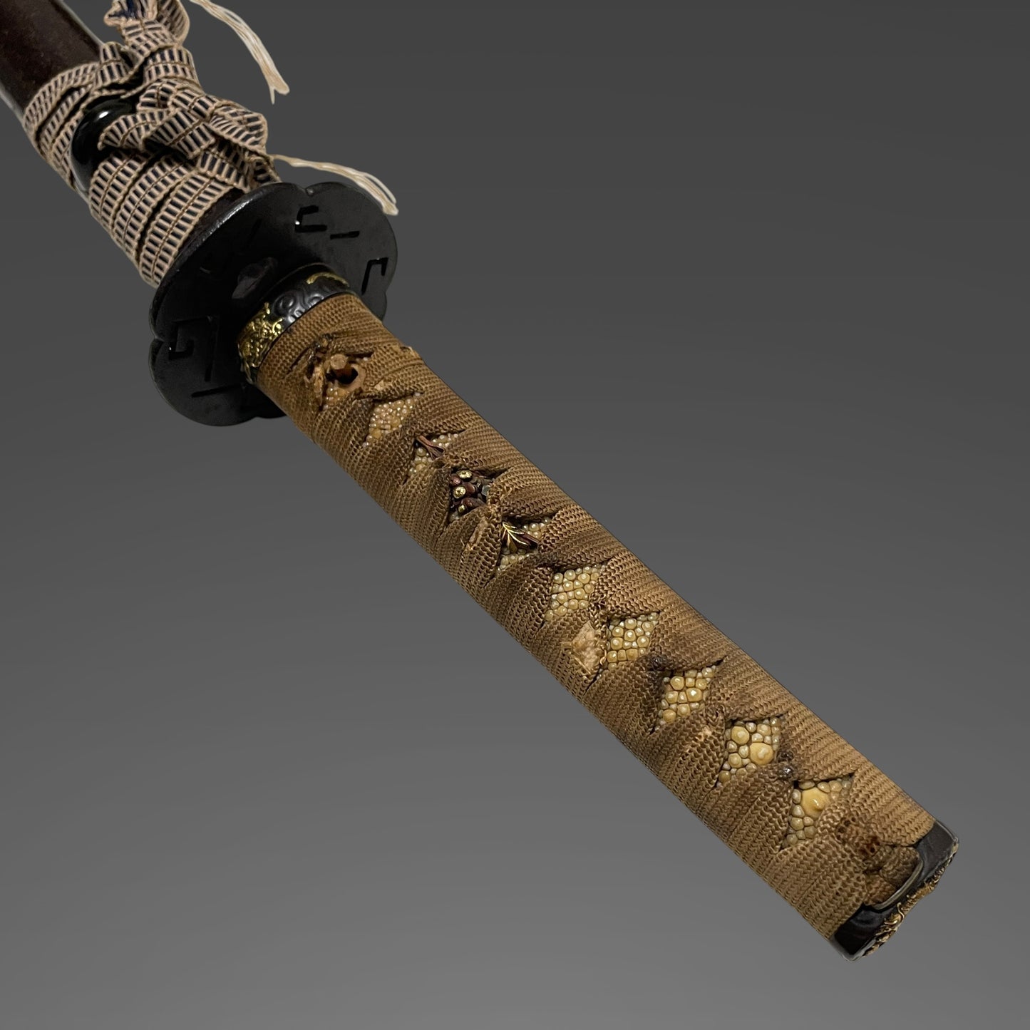 Dragon Fuchikashira KATANA, Raimon Tsuba 雷紋鍔, Edo period mumei