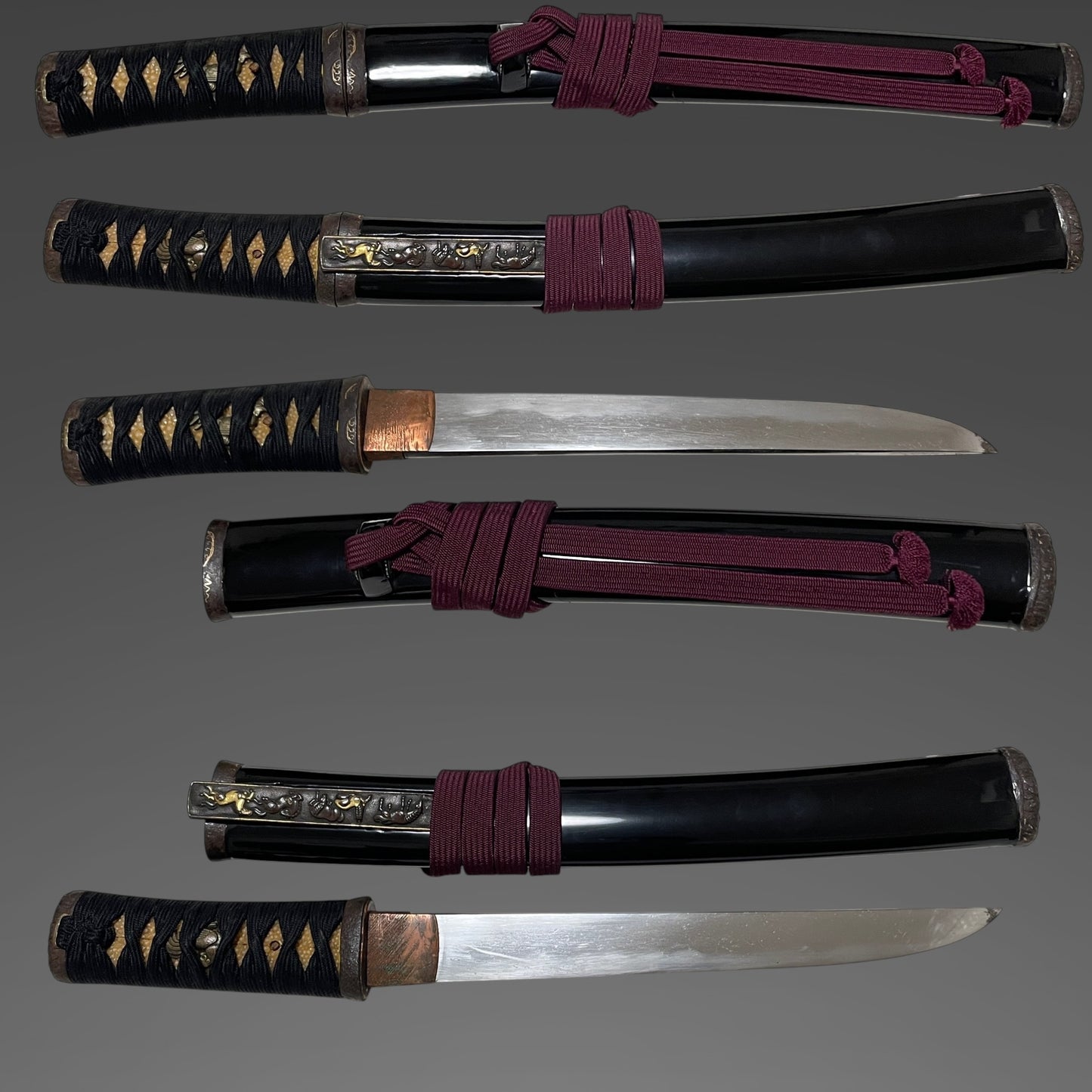 Aikuchi Koshirae TANTO 合口拵短刀, with Horse Kozuka, Edo period mumei