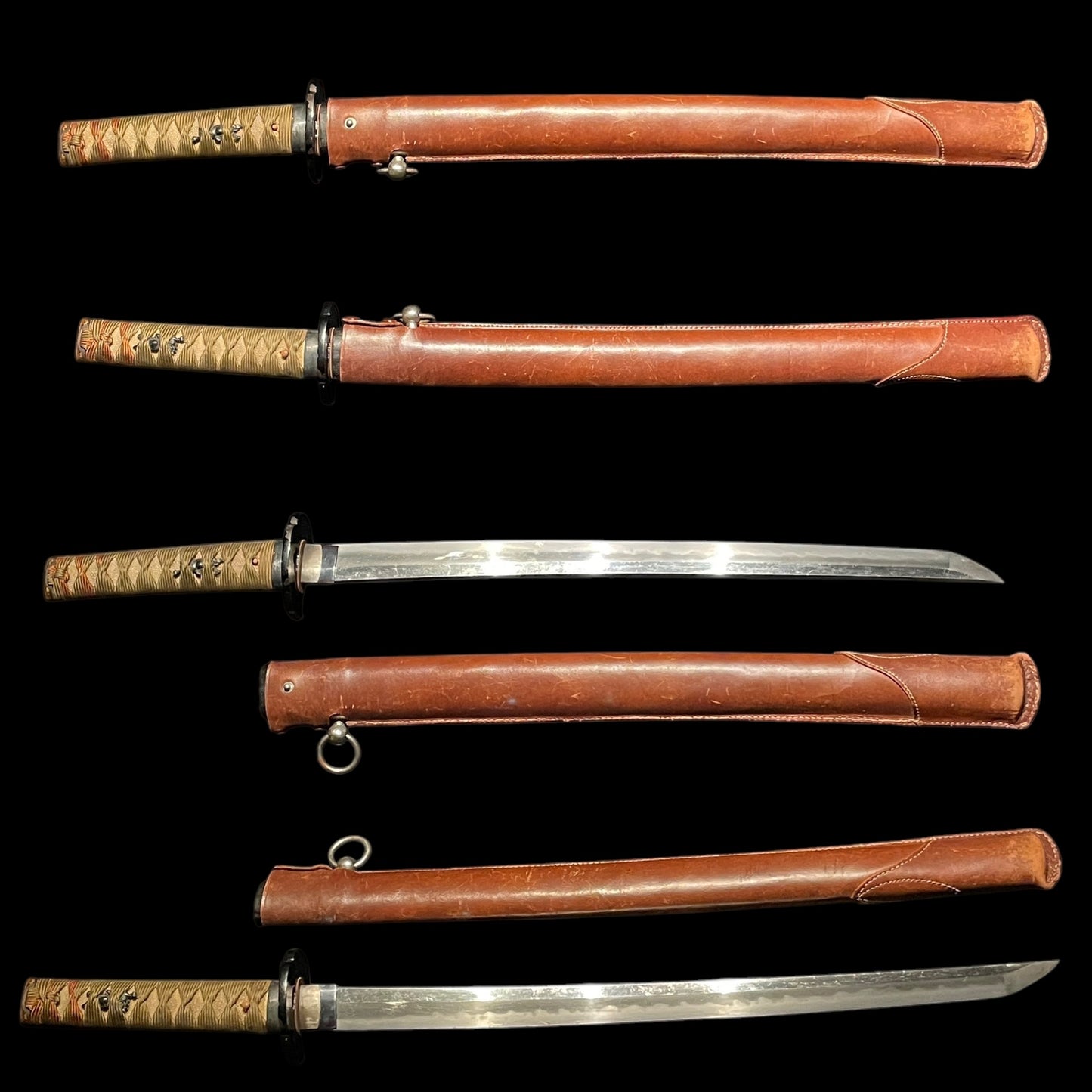 SHORT GUNTO, Sekiju Kunitsuna 関住國綱 signed, Japanese Army Officer Sword