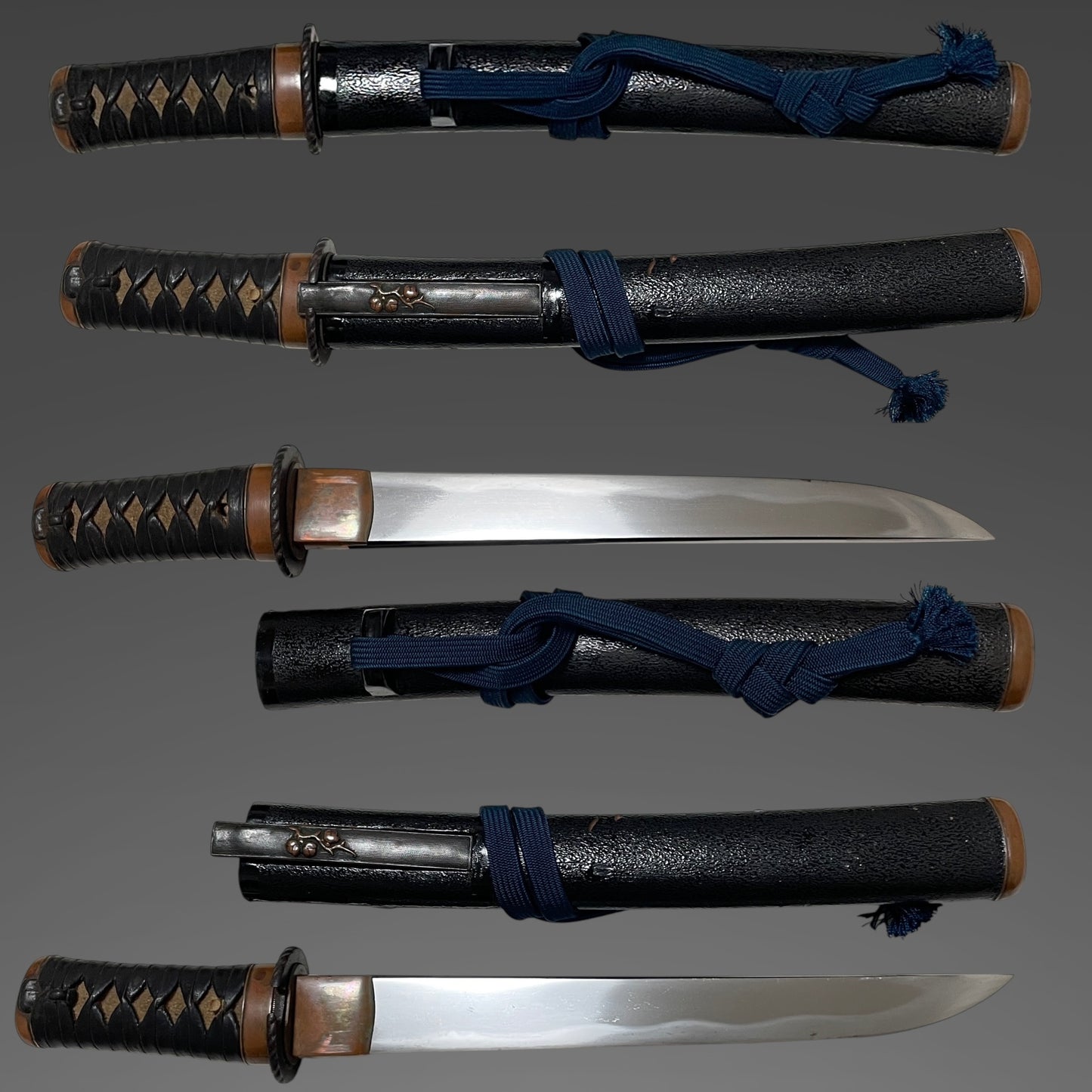 Copper Fittings TANTO, Rugged blade, with Kozuka, Late Edo period