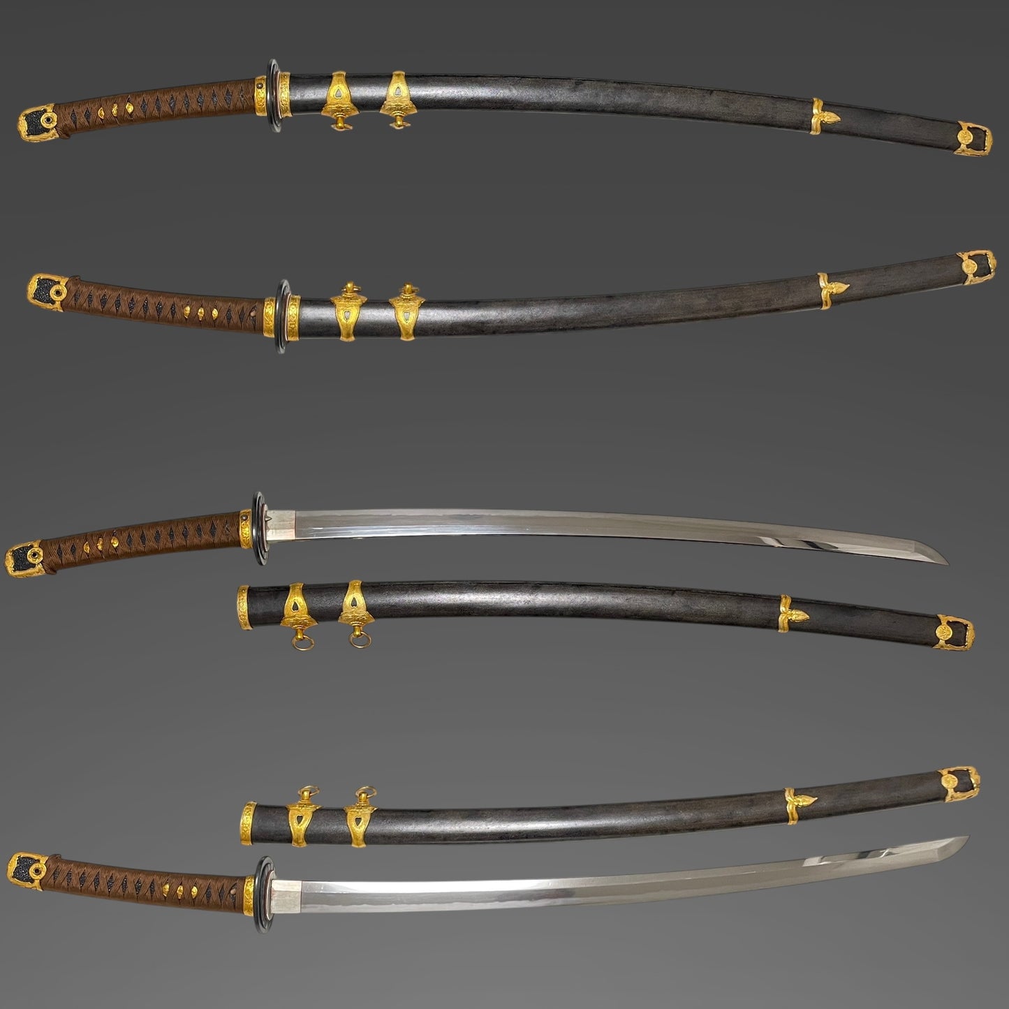 Navy GUNTO 海軍刀, Rayskin Scabbard, Serial number engraved, WW2 Japanese Officer Sword