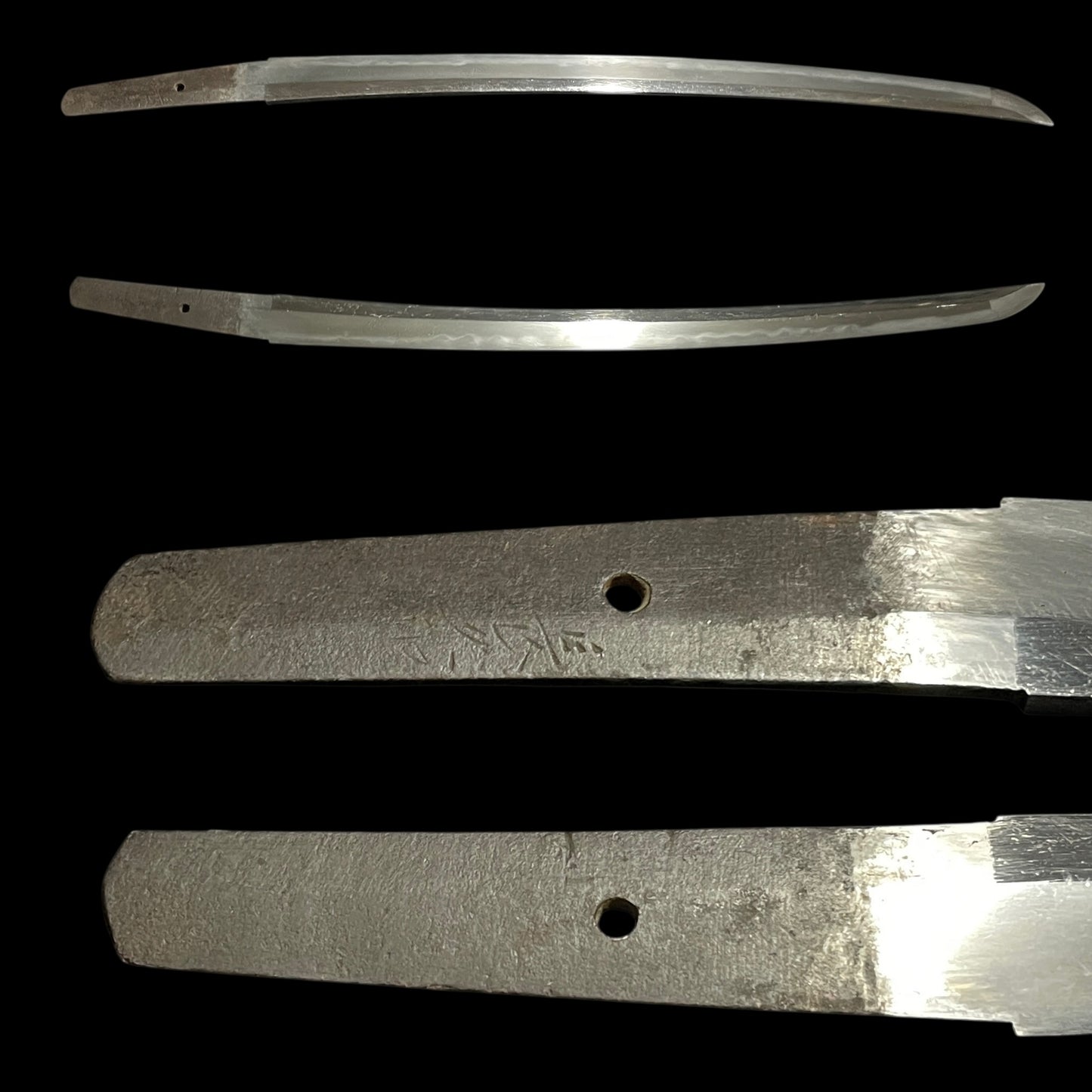 Nagahisa 長久 signed WAKIZASHI, Togari Gunome 尖互目 Hamon, Edo period