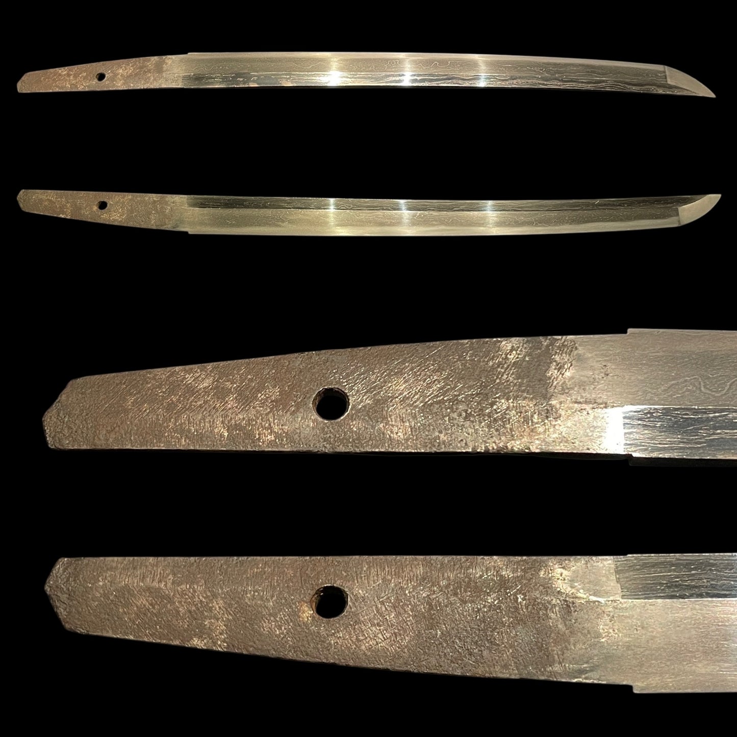 Oomasamehada 大柾目肌 Wakizashi with Kozuka, Edo period mumei
