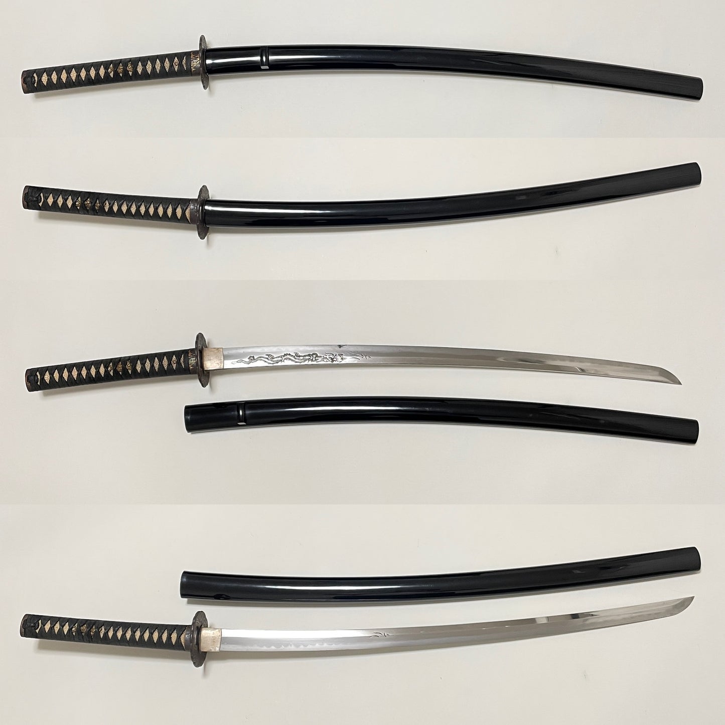 Dragon HORIMONO KATANA, Awataguchi Ikkanshi Tadatsuna signed, Edo period