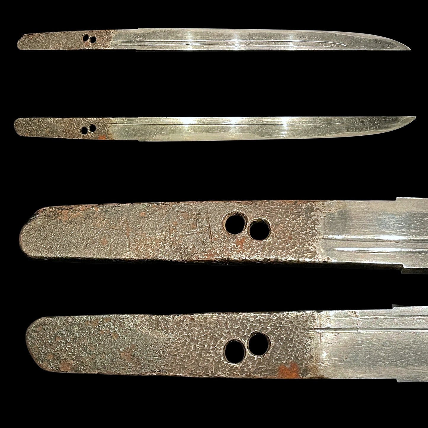 Kunimitsu 國光 signed TANTO, Dragon Kozuka, Shell Fuchi, Muromachi period