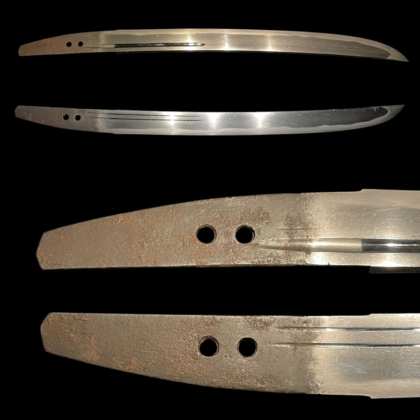 Hirazukuri Red Wakizashi 平造脇差, Dragon Lion Menuki 龍獅子目貫, Edo period mumei