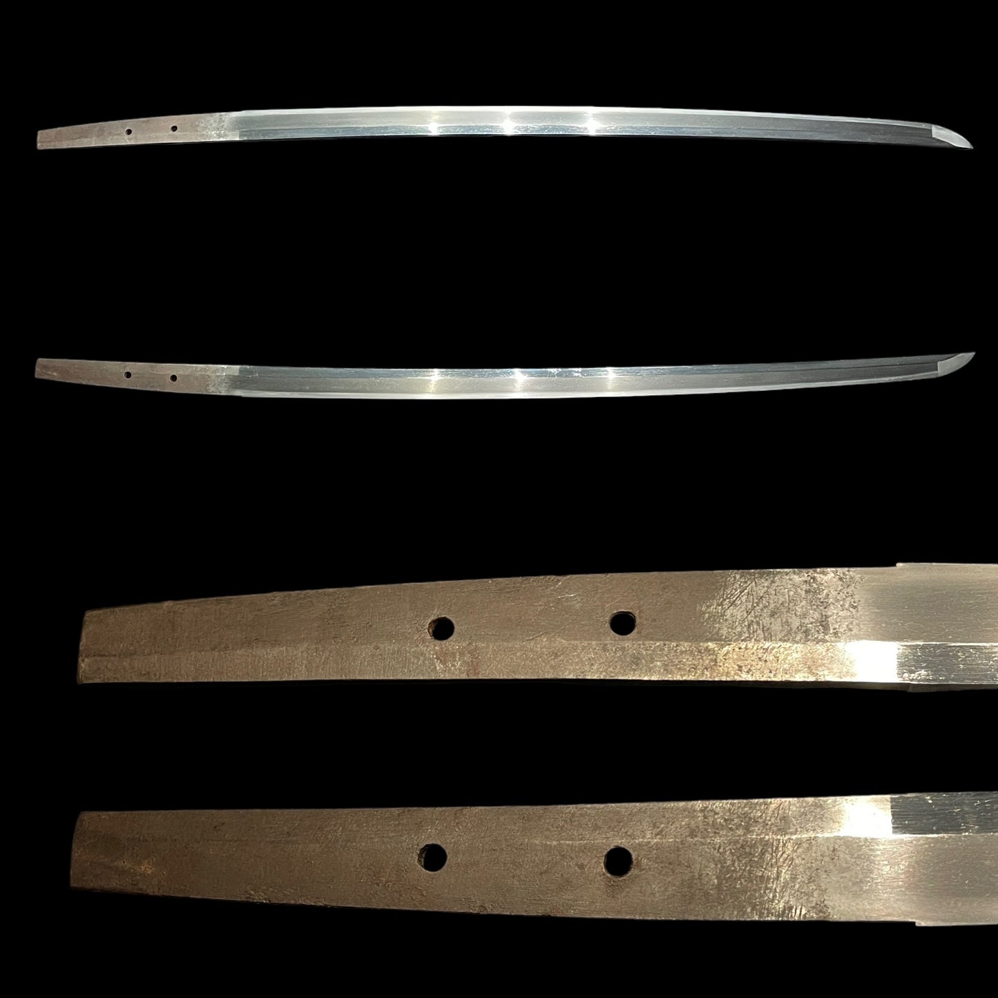 Handachi Koshirae KATANA 半太刀拵, Shibuichi Fittings, Edo period mumei