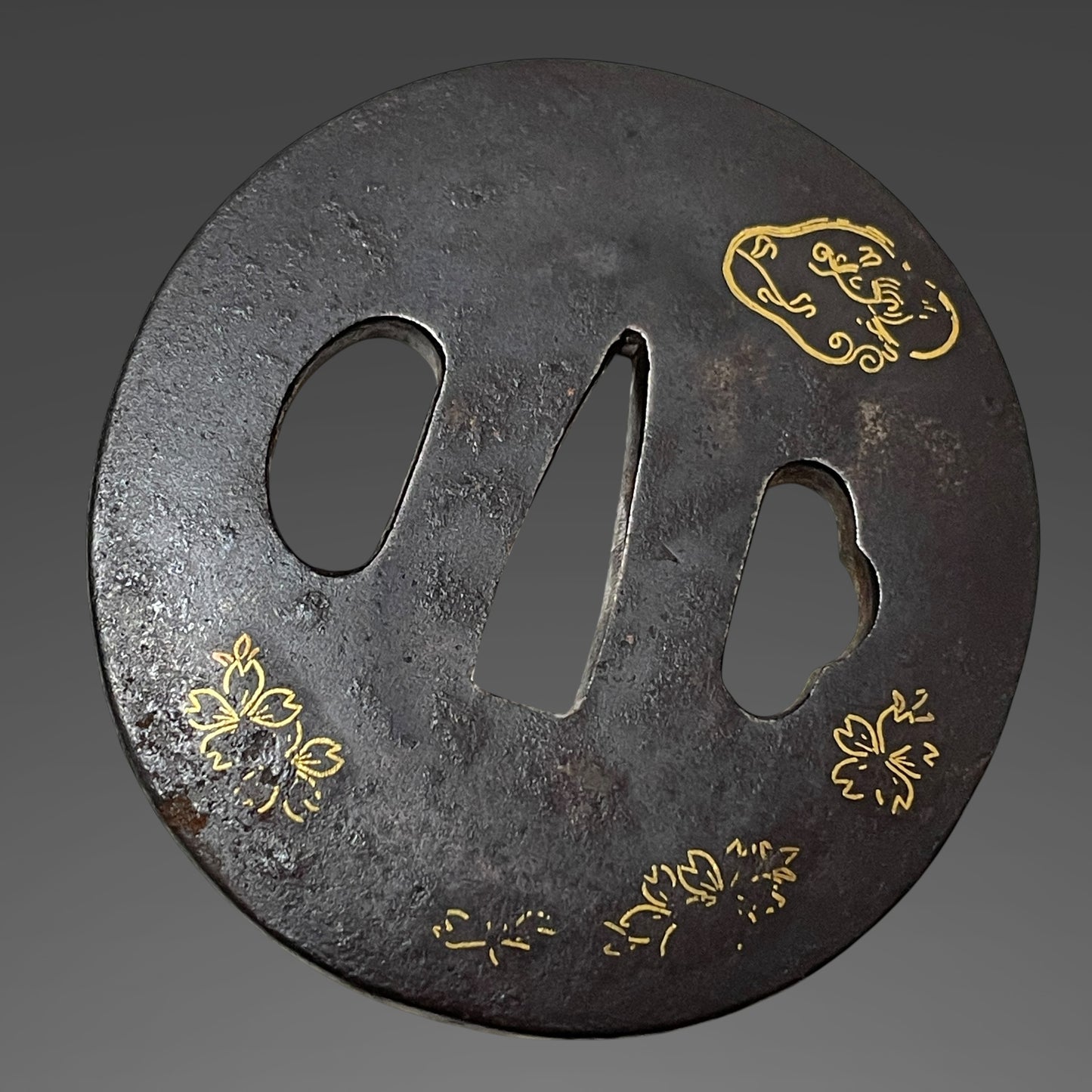 Komei Tadahiro saku 古銘忠廣作 signed Wakizashi, Homarekizu 誉傷 Raijin 雷神 Kozuka, Edo period