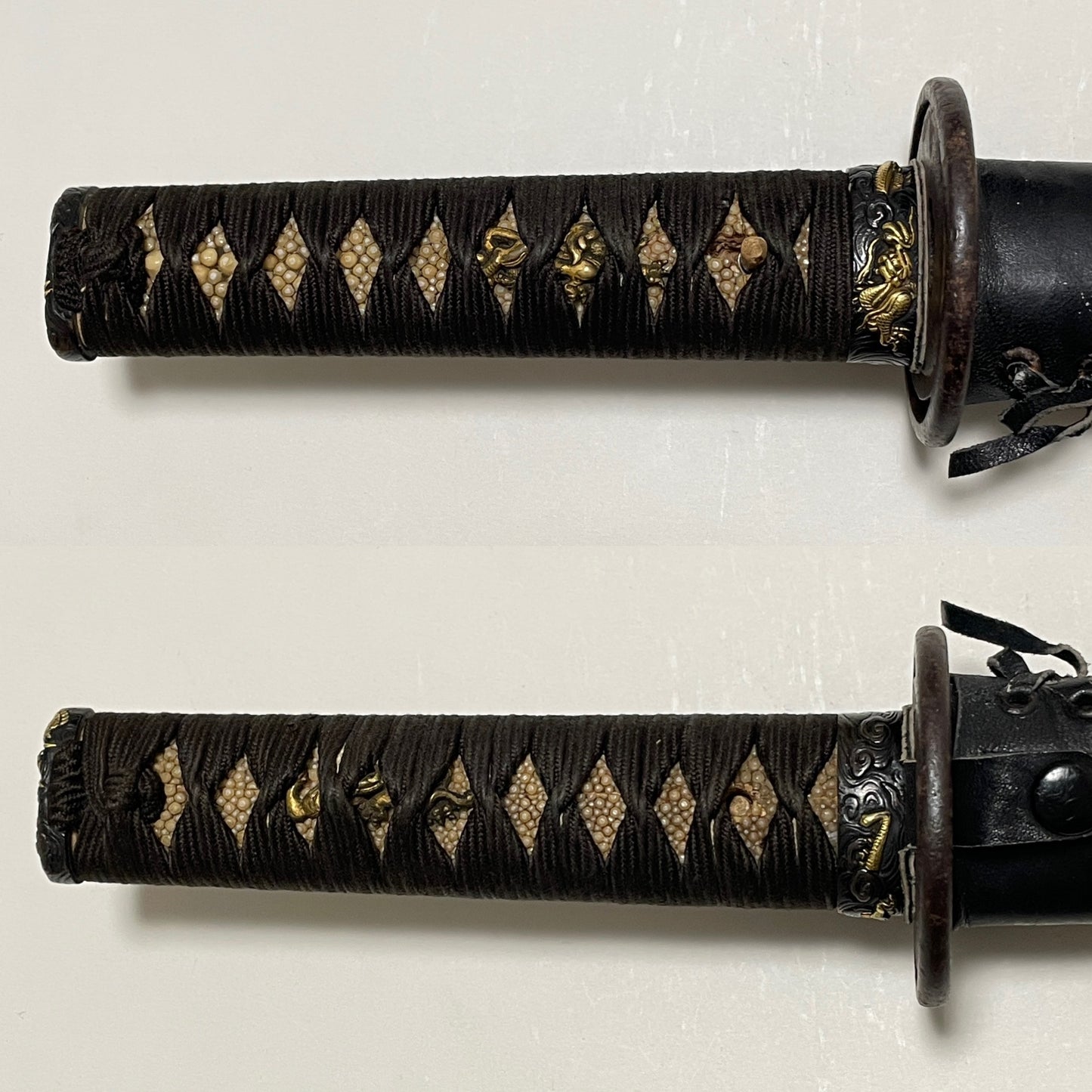 Short Navy GUNTO For Crew 搭乗員用短寸海軍刀, Dragon Fuchikashira, Heianjoju Kunitake signed