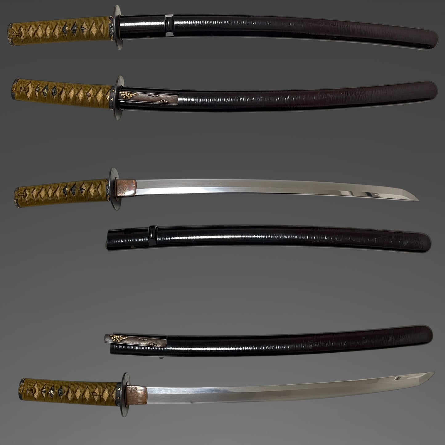 Komei Tadahiro saku 古銘忠廣作 signed Wakizashi, Homarekizu 誉傷 Raijin 雷神 Kozuka, Edo period