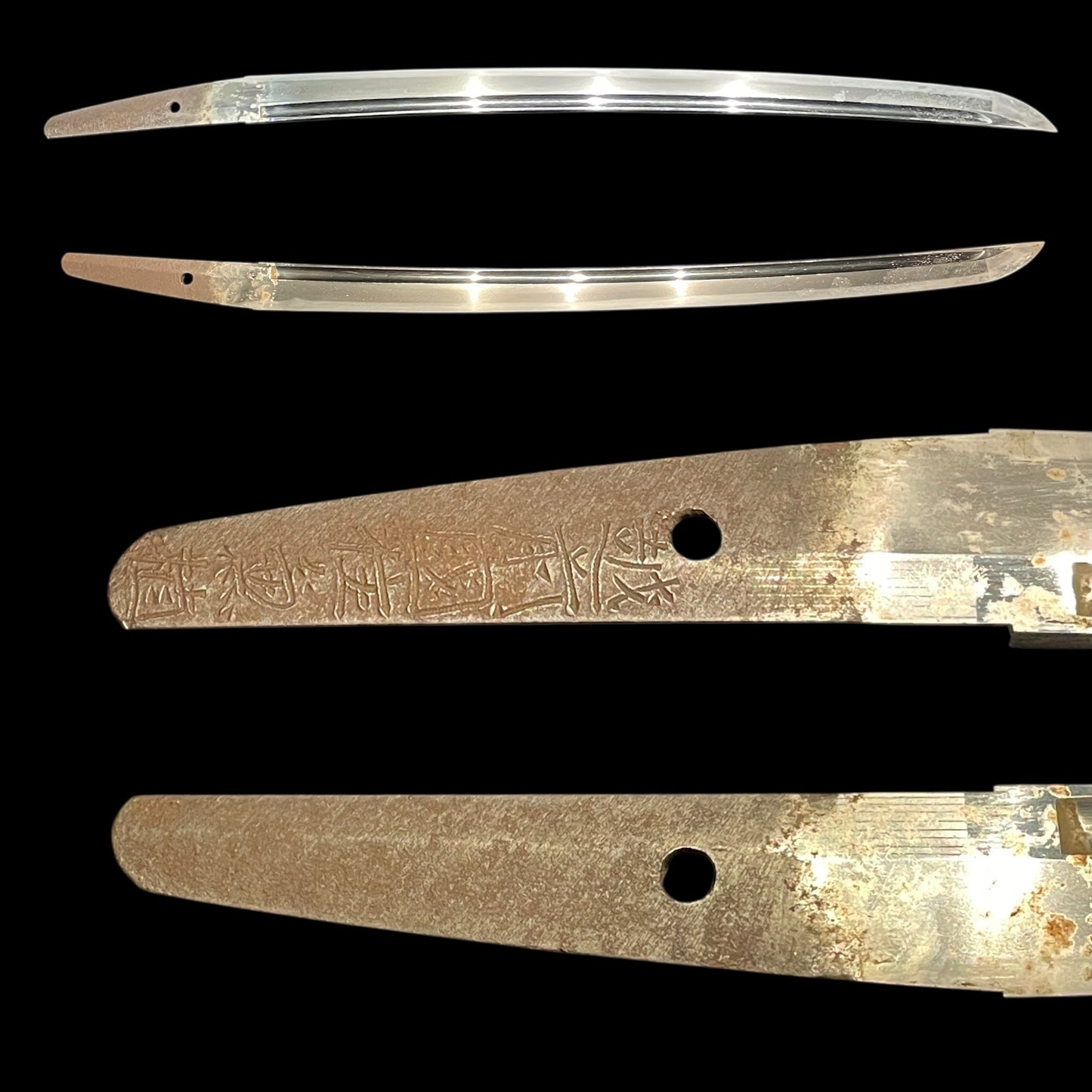 Echizenkoku Kanetane 越前國兼植 signed Wakizashi, Plum and Kabuto Tsuba, Edo period