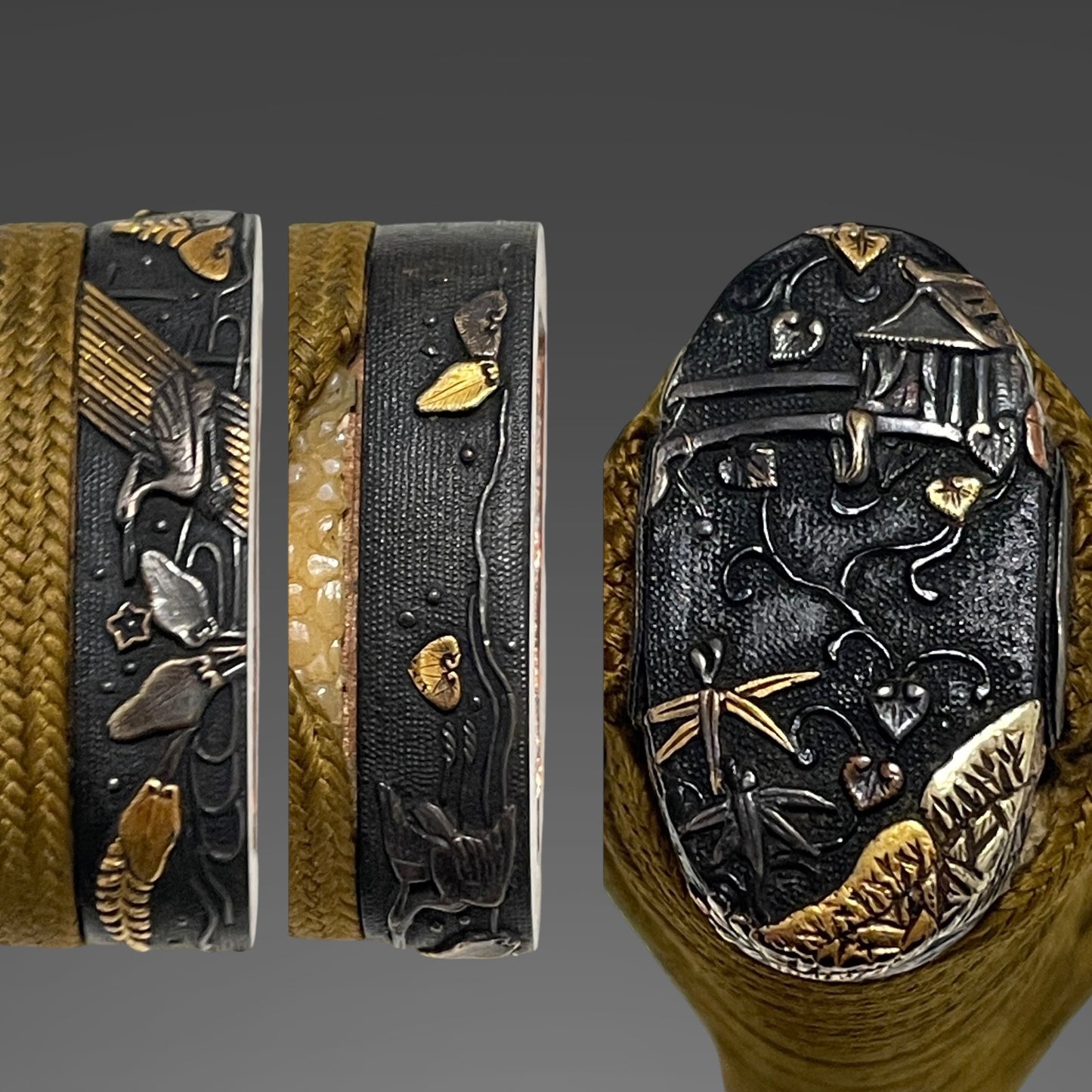 Komei Tadahiro saku 古銘忠廣作 signed Wakizashi, Homarekizu 誉傷 Raijin 雷神 Kozuka, Edo period
