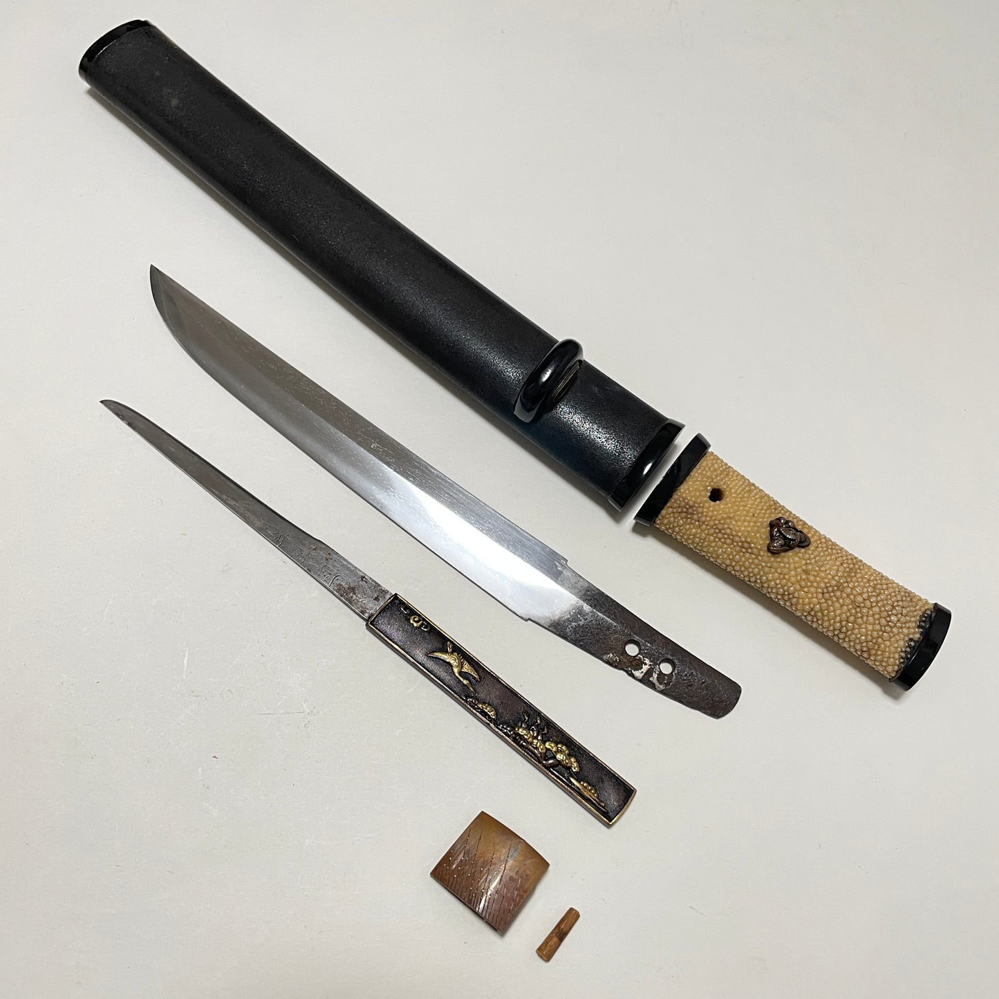 Aikuchi Tanto 合口短刀, with Kozuka, Edo period mumei
