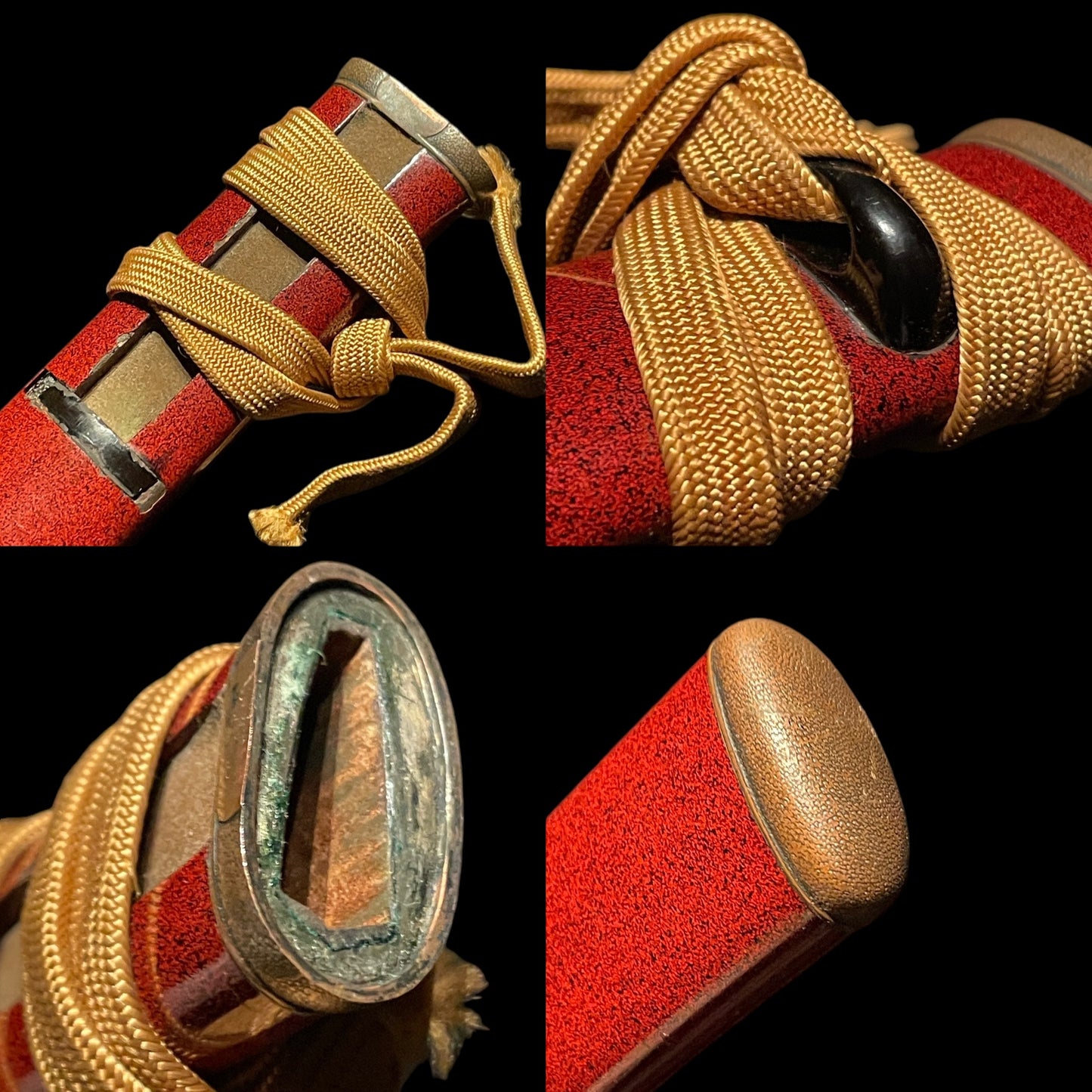 Red Matsushiro Koshirae, Aikuchi TANTO with KOZUKA, KOTO Muromachi period