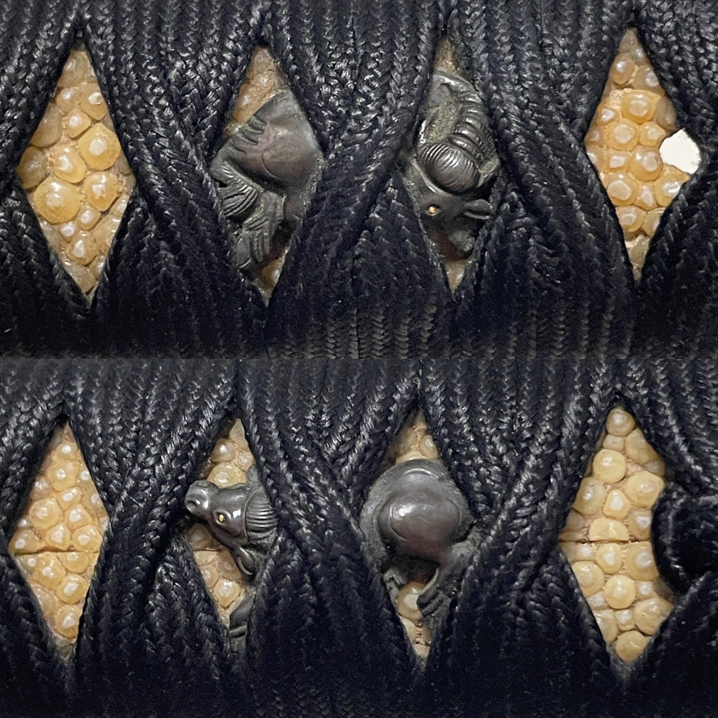 Ookissaki 大切先 Wakizashi, Dragon Fuchikashira, 因州住壽正 signed Kozuka, Edo period mumei