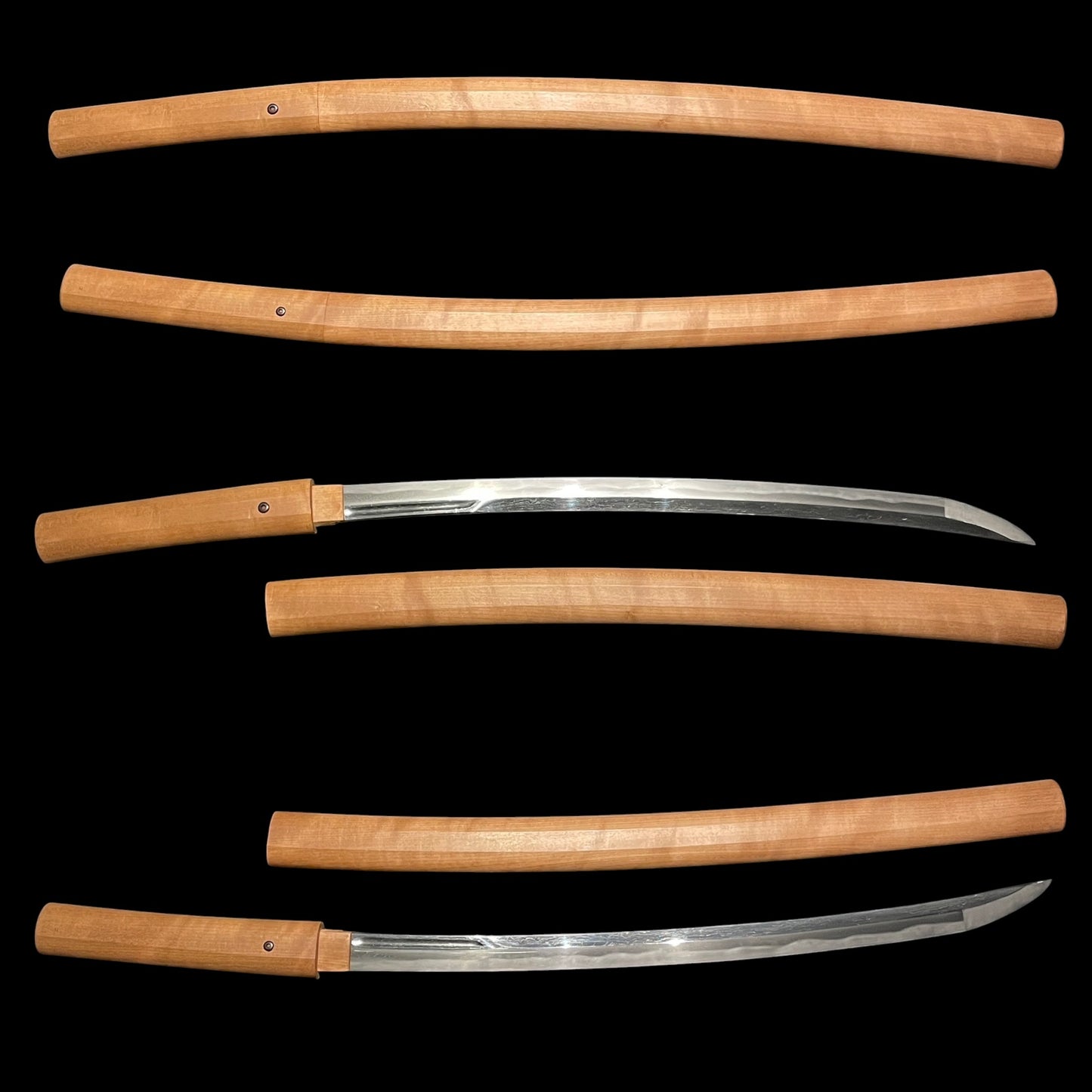 NAGAMAKI NAOSHI ZUKURI 長巻直造 Wakizashi, Ookissaki 大切先, Echizenkoku Kanetane 越前国兼植 signed