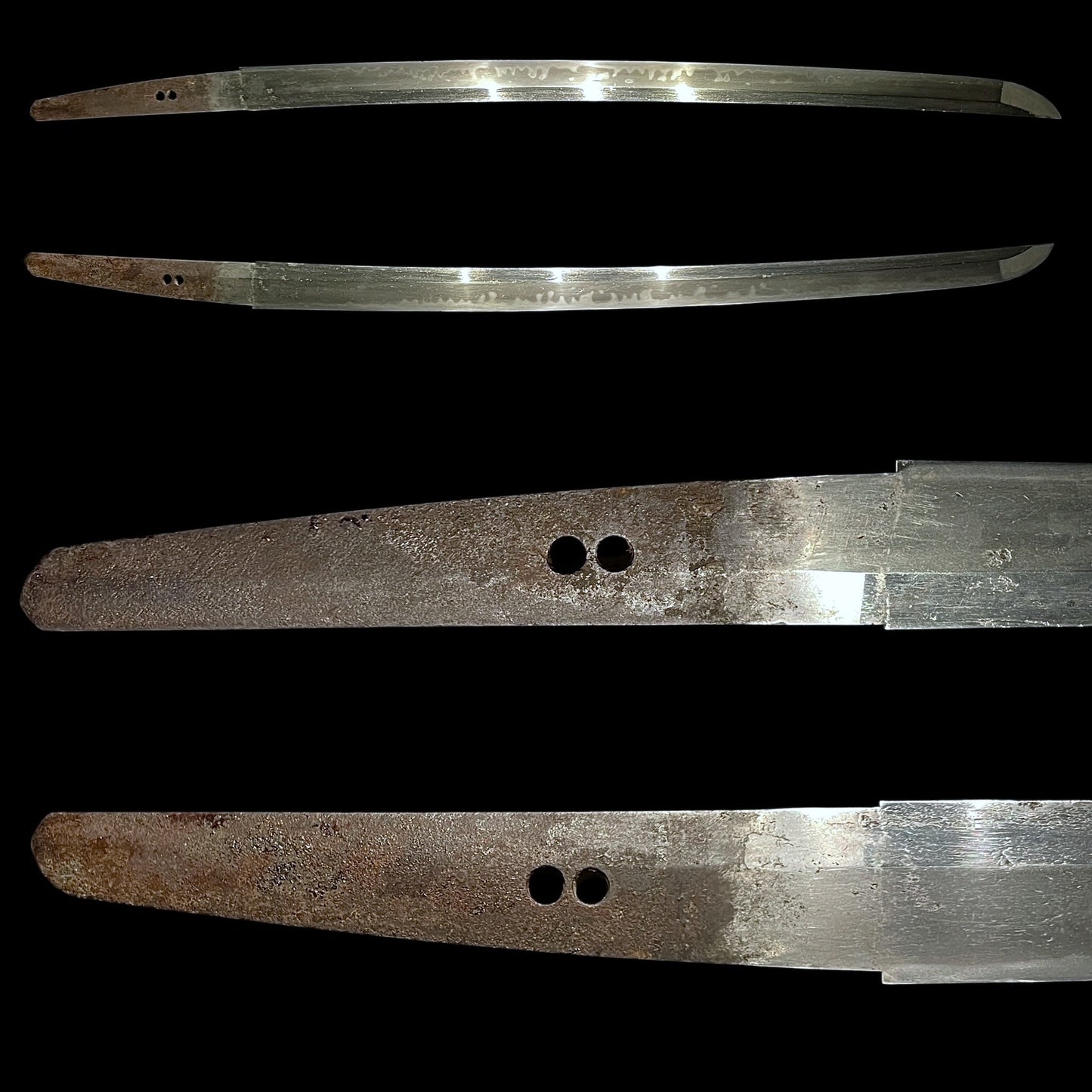 Amazing Hamon Wakizashi, Wide and Thick Blade, Edo period mumei