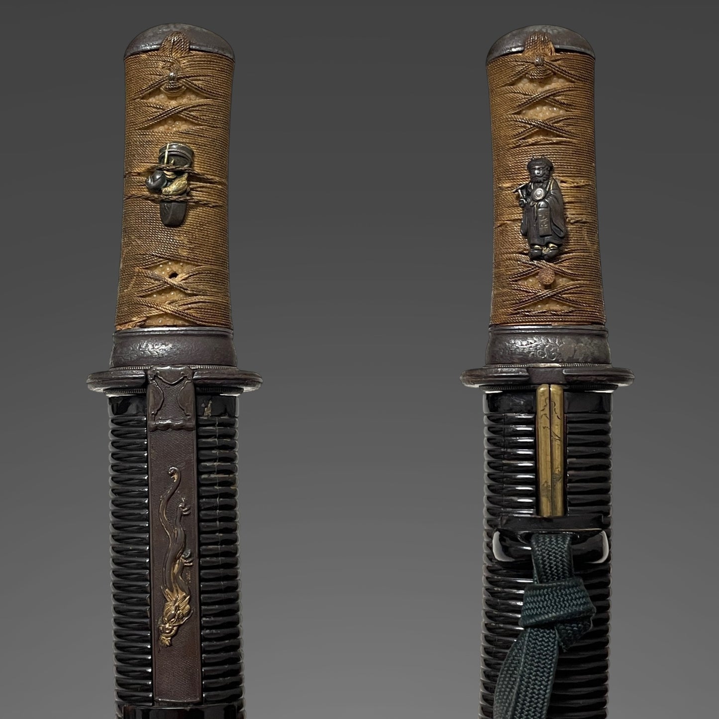 YOROIDOSHI 鎧通し TANTO, Masakiyo 正清 signed, Very Thick blade, with Kozuka and Kogai, Edo period