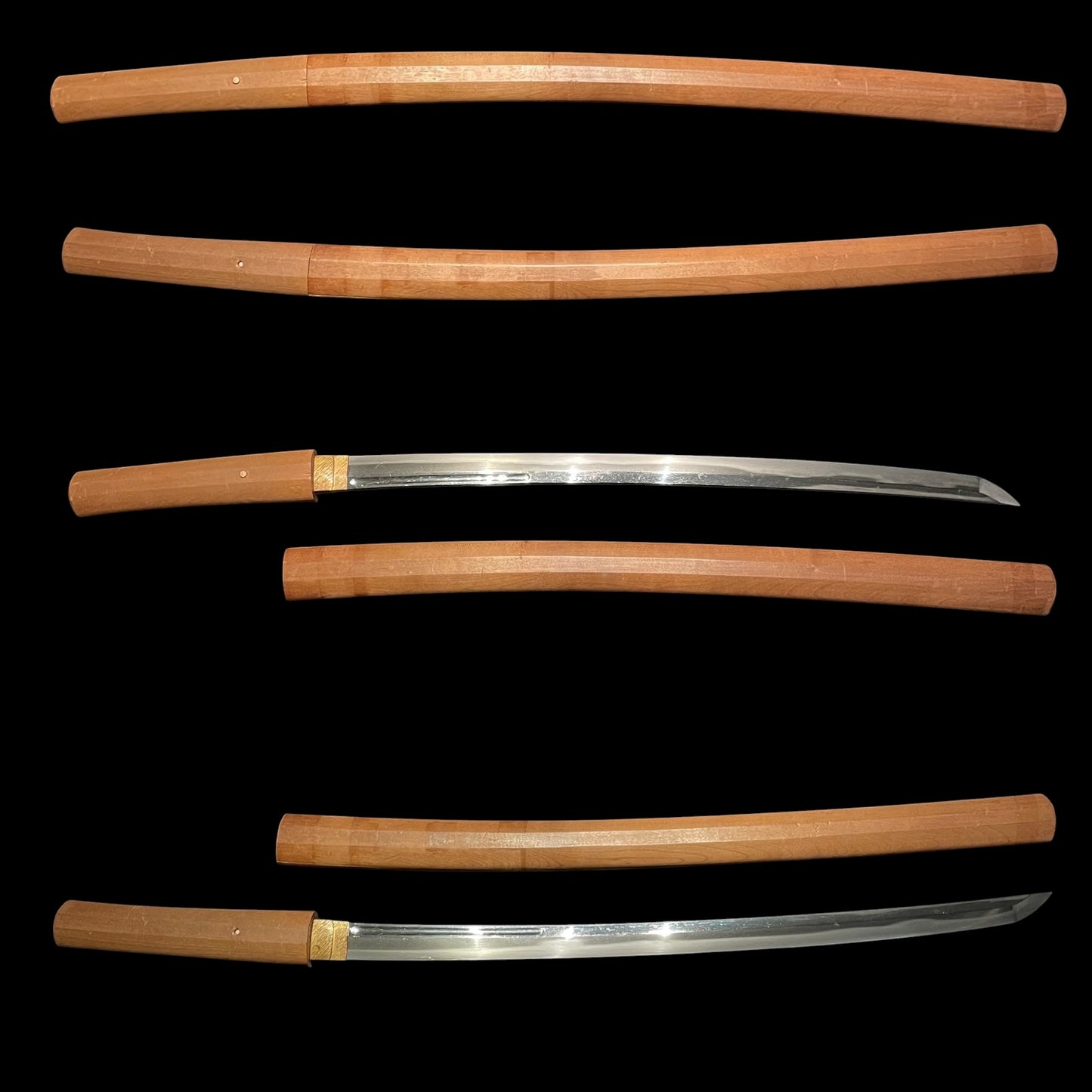 Muneyaki 棟焼 Long Wakizashi, Hizenkokuju Mutsunokami Tadayoshi 肥前国住陸奥守忠吉 signed