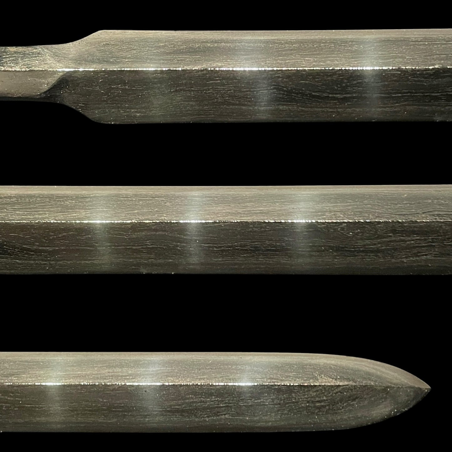 Masamehada 柾目肌 Kanemoto 兼元 signed, Hirasankaku-Yari 平三角槍, Muromachi period