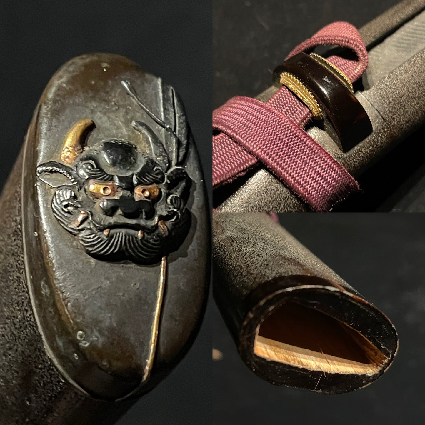 Fuyuhiro 冬広 Long KATANA, 鬼 Demon Kojiri, Dragon Fuchikashira, Muromachi period