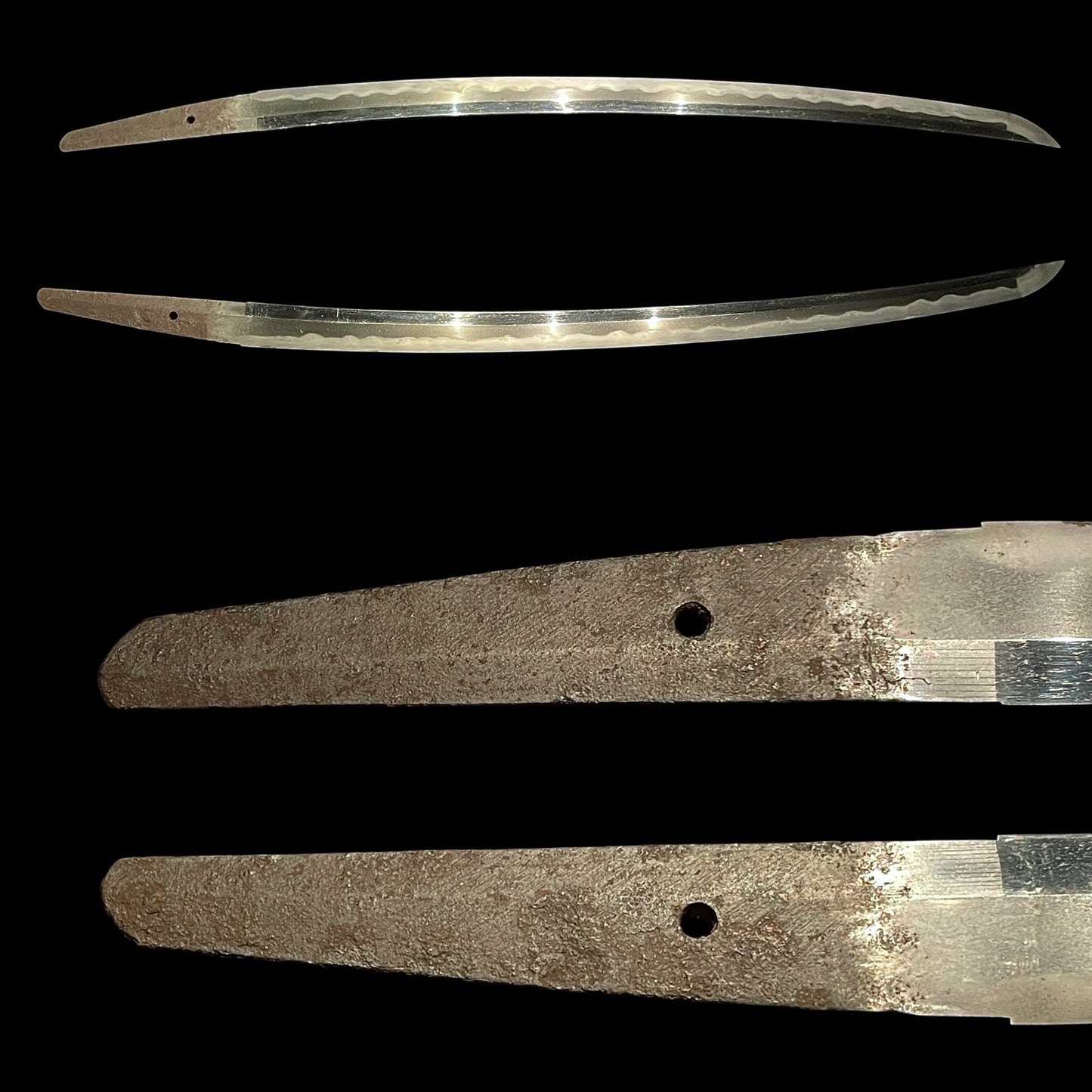 Astonishing Hamon Long Wakizashi, Edo period mumei