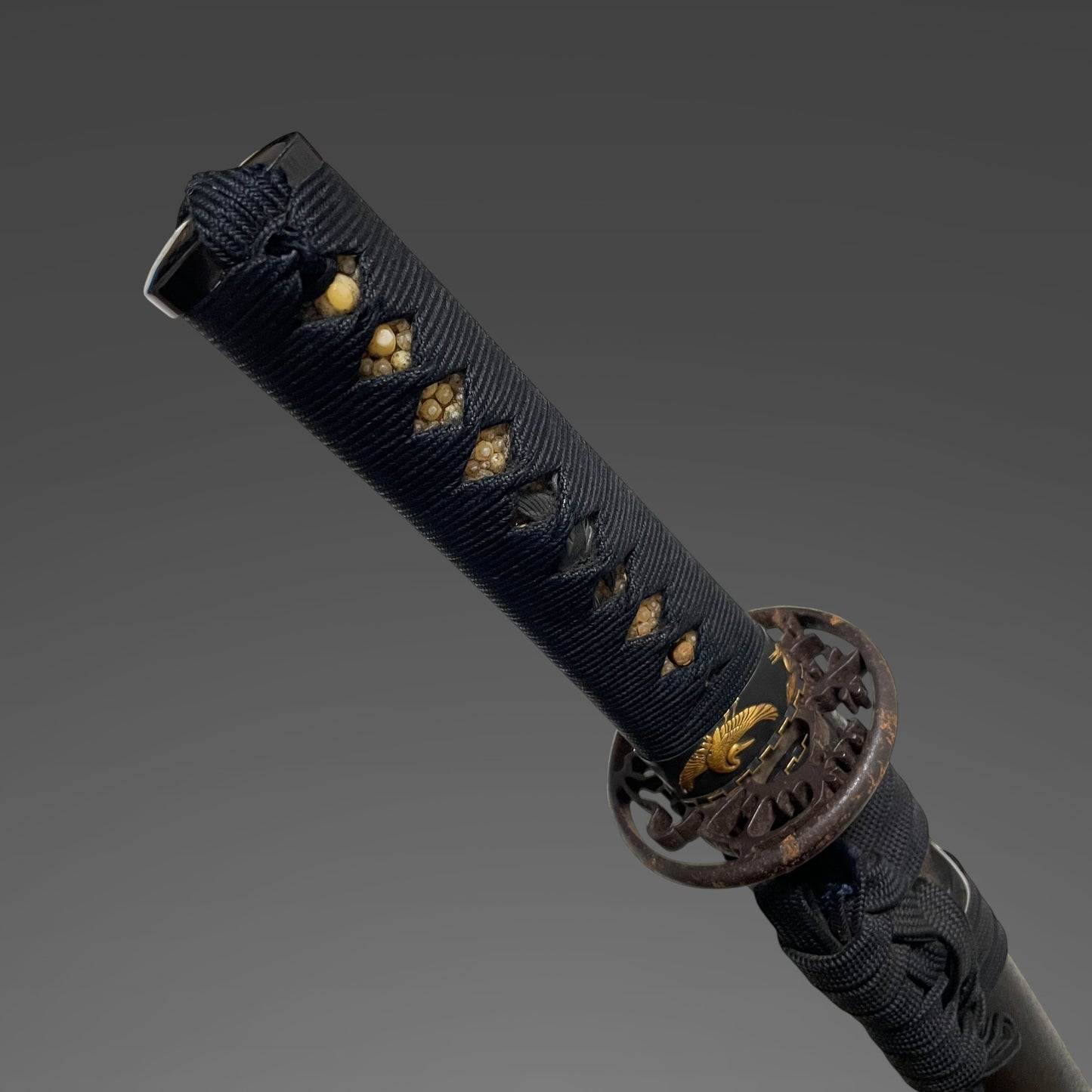 Nioh Kiyonaga 二王清長 signed Wakizashi, 浦部貞義 Urabe Sadayoshi signed Crane Fuchi