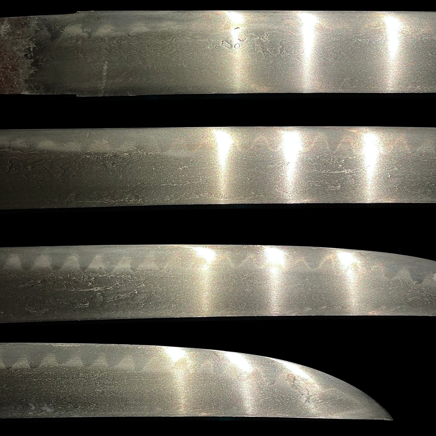 Gunome Hamon, Sunnobi-Tanto 寸延短刀, Koshi-hi 腰樋, Late Muromachi period mumei