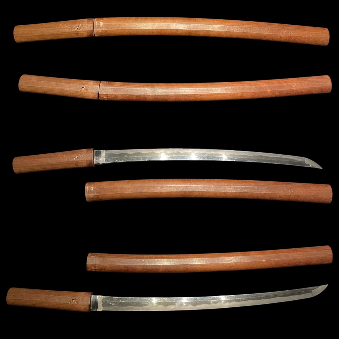Monju Kaneshige 文珠金重 signed WAKIZASHI, Oogunome-Hamon 大互目刃文, Edo period