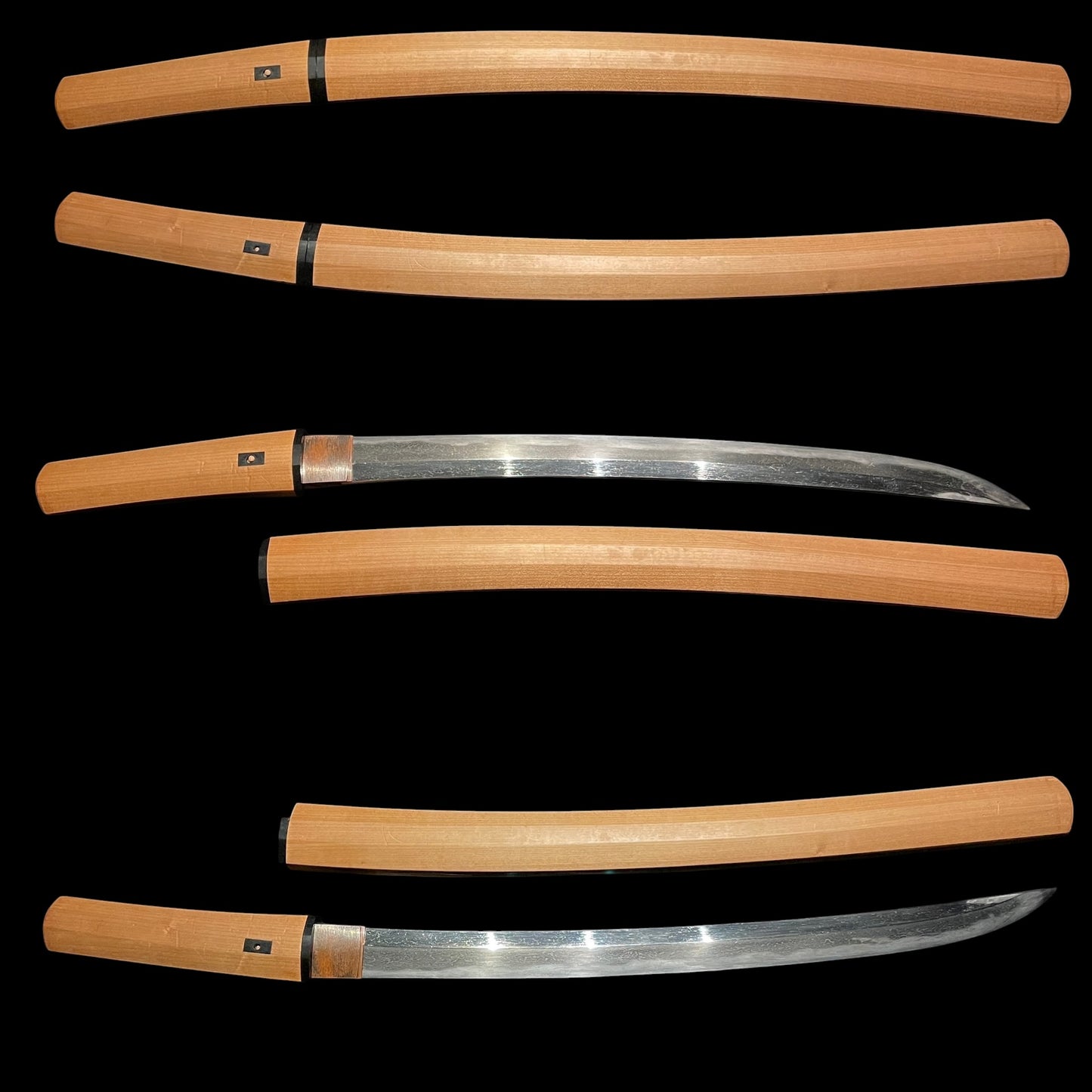 Naginata Naoshi Style Wakizashi, Iemasa 家正 signed, Wide Blade, Muromachi period